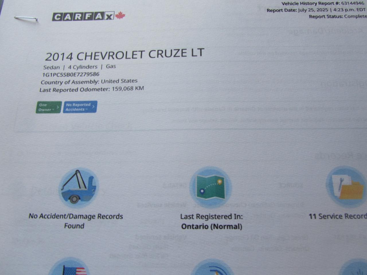 2014 Chevrolet Cruze 4dr Sdn Auto 1LT Photo