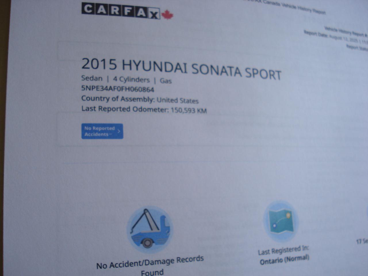 2015 Hyundai Sonata 4DR SDN 2.4L AUTO SPORT Photo