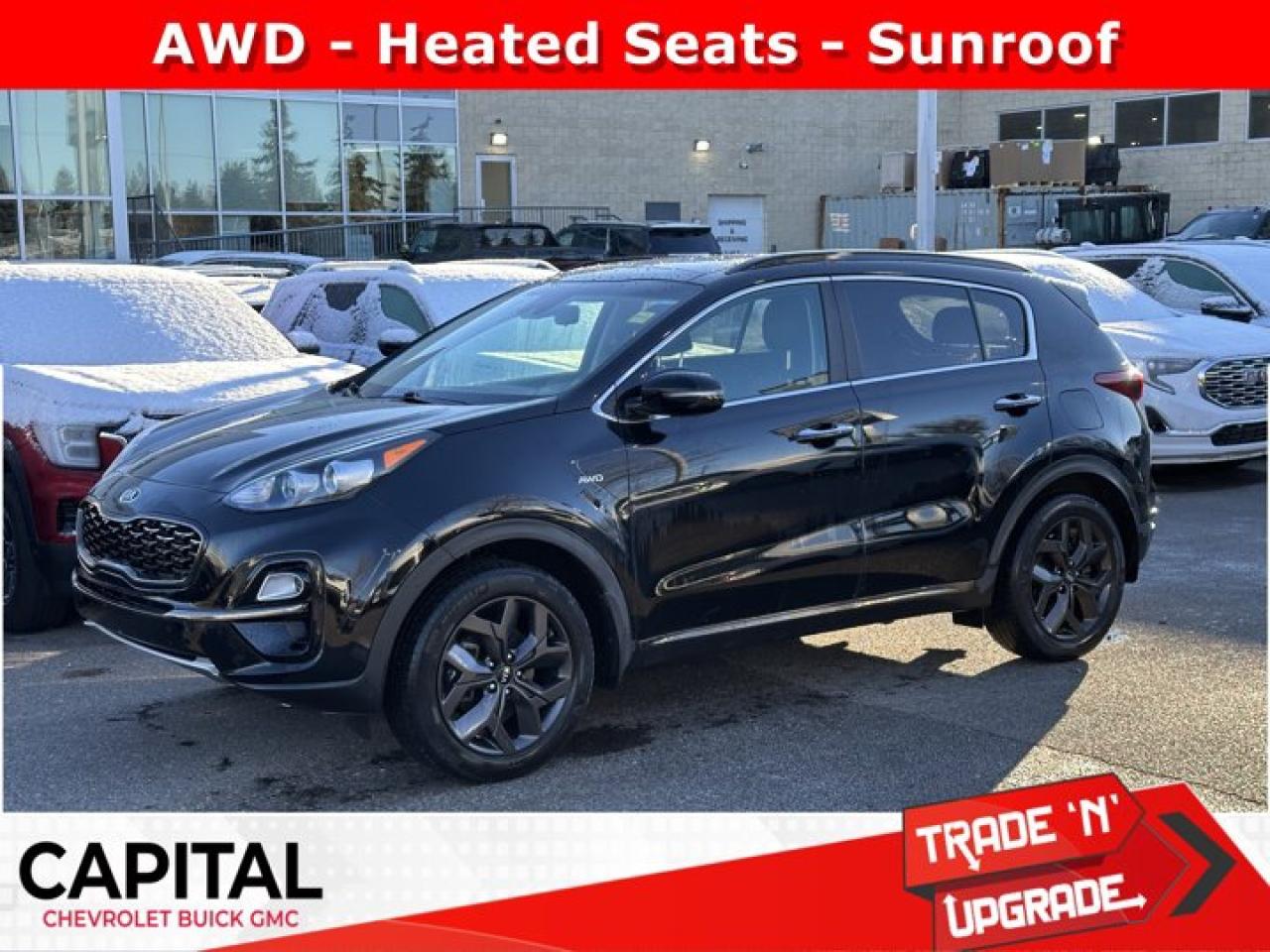 Recent Arrival!Ask for the Internet Department for more information or book your test drive today! Call 403-256-4960 for fast answers at your fingertips! Disclaimer: All prices are plus taxes. See dealer for details. AMVIC Licensed Dealer # B2020028.2022 Sportage 6-Speed Automatic with Sportmatic AWD Sportage EX, AWD, 18 Black Alloy Wheels, Heated Front Bucket Seats, Power moonroof.