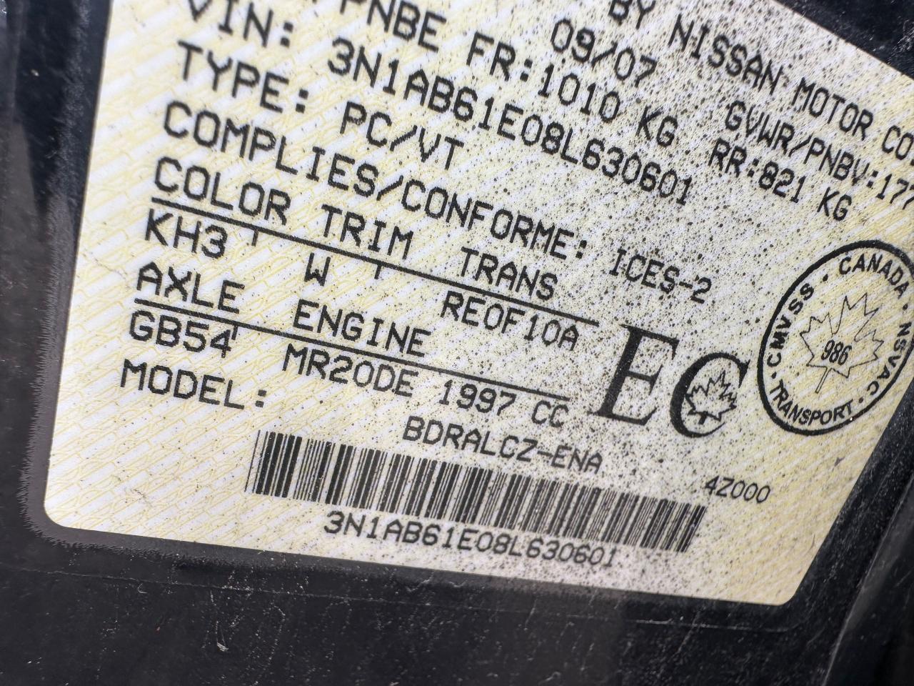 2008 Nissan Sentra 2.0, AUTO, SEDAN, GREAT ON FUEL, AS IS SPECIAL - Photo #17