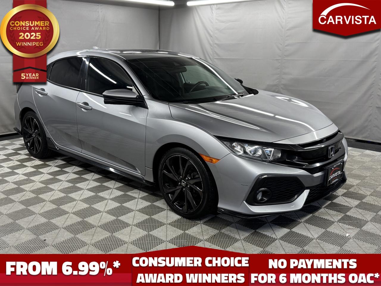 Used 2017 Honda Civic Hatchback Sport Hatchback w-Honda Sensing for sale in Winnipeg, MB