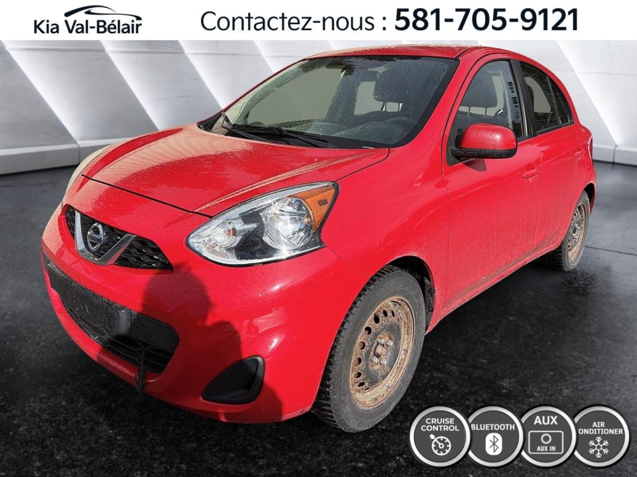 Used 2016 Nissan Micra SV * A/C * BLUETOOTH * CRUISE * AUX * RADIO for sale in Québec, QC