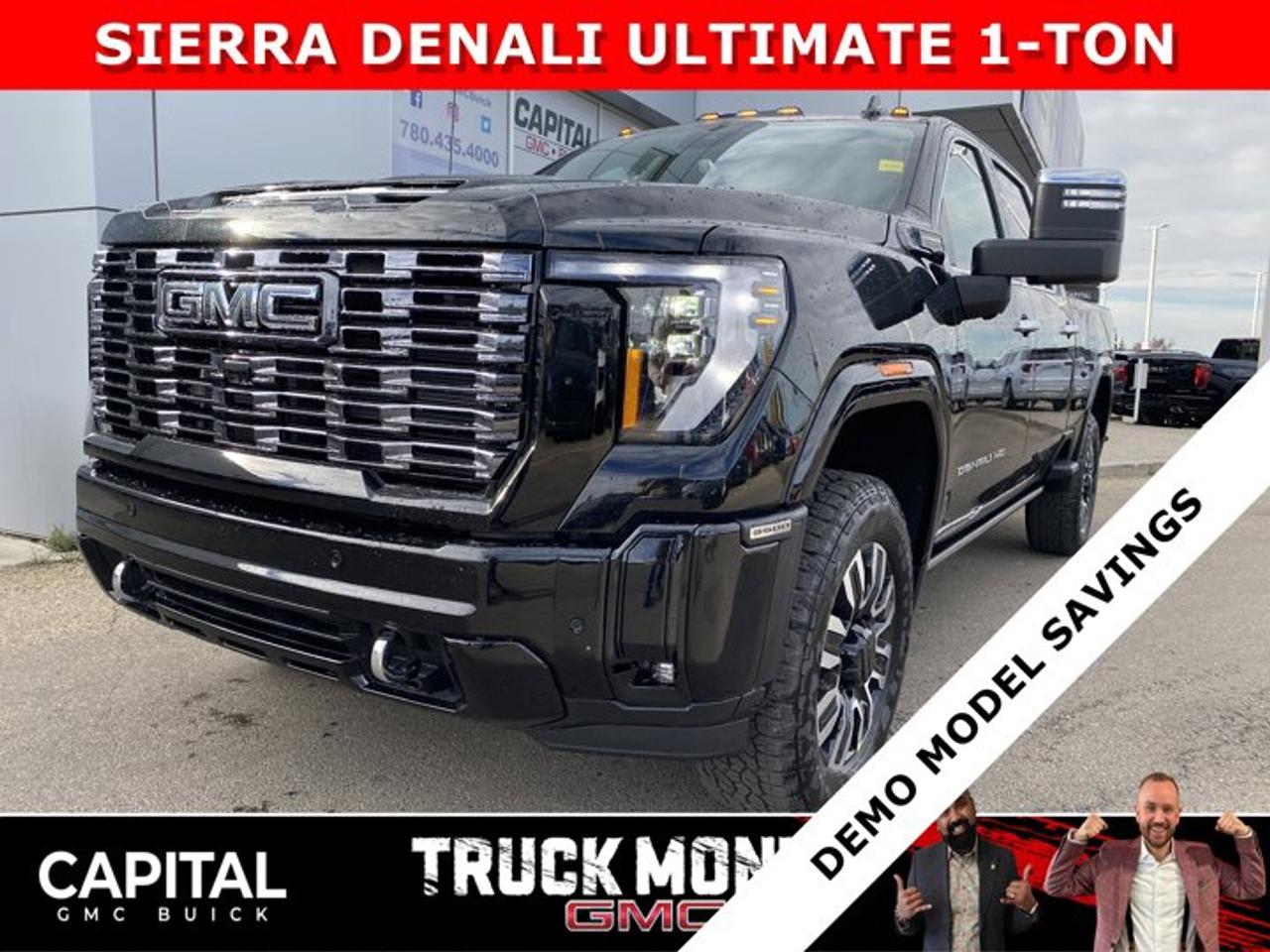 This 2026 DENALI ULTIMATE HD 3500 DURAMAX DIESEL IS HERE. Fully equipped with every option including Body Color Wheel Arch Moldings, Massaging Power Seats, Heated and Cooled Seats, Heads-Up Display, Adaptive Cruise, Rear Streaming Mirror, Signature Alpine Umber Interior, Vader Chrome, Duramax Engine, 360 Cam, Sunroof and so much more... CALL NOW and secure yours today..Ask for the Internet Department for more information or book your test drive today! Text (or call) 780-435-4000 for fast answers at your fingertips!Disclaimer: All prices are plus taxes and include all cash credits and loyalties. See dealer for details. AMVIC Licensed Dealer # B1044900
