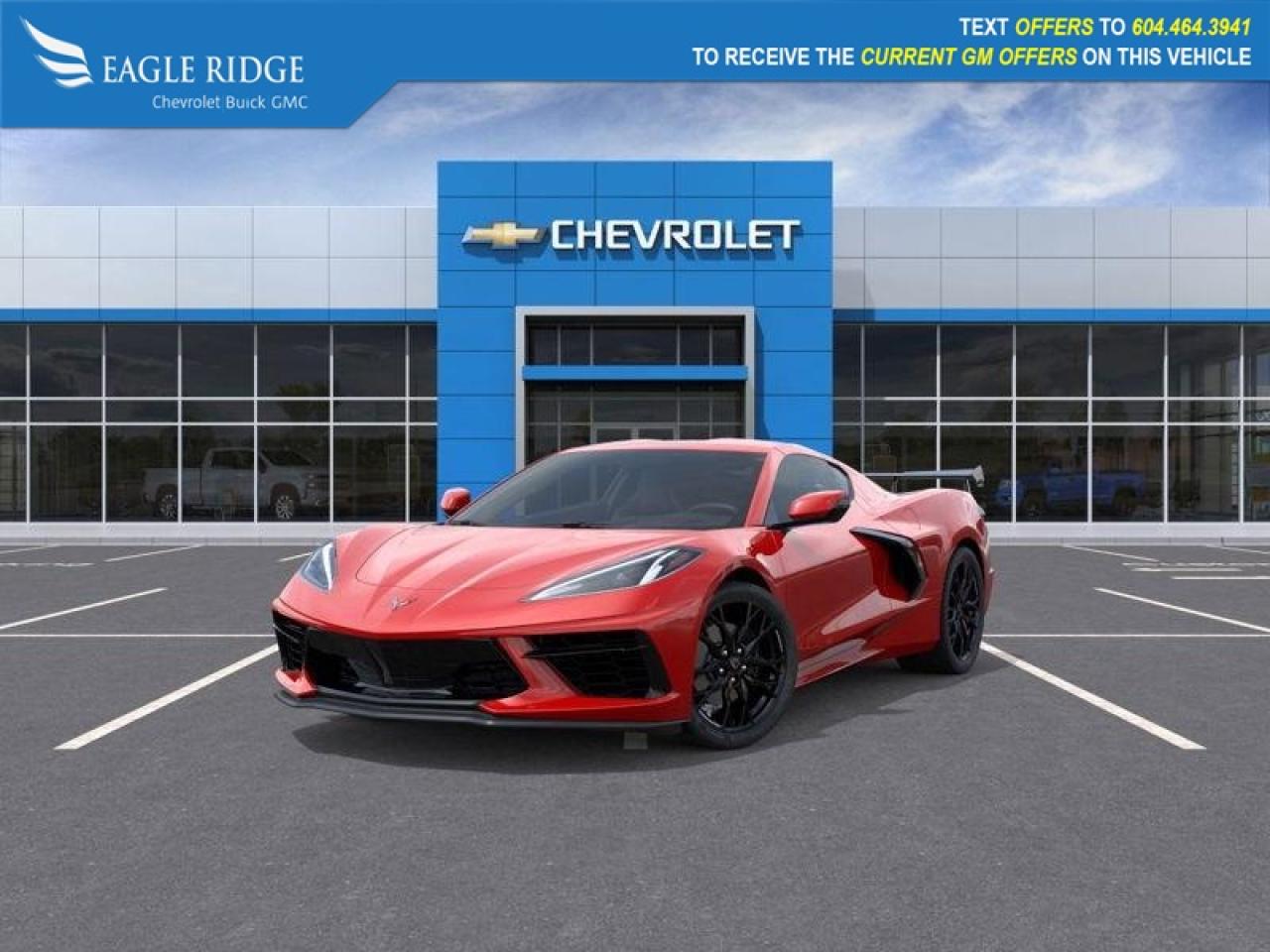 New 2026 Chevrolet Corvette Stingray 12 driver display, 8 touchscreen, wireless Android Auto/Apple CarPlay, WiFi compatibility, Bluetooth, Bose audio system, front and rear trunks, digital rearview mirror, HD rearview camera, automatic e for sale in Coquitlam, BC