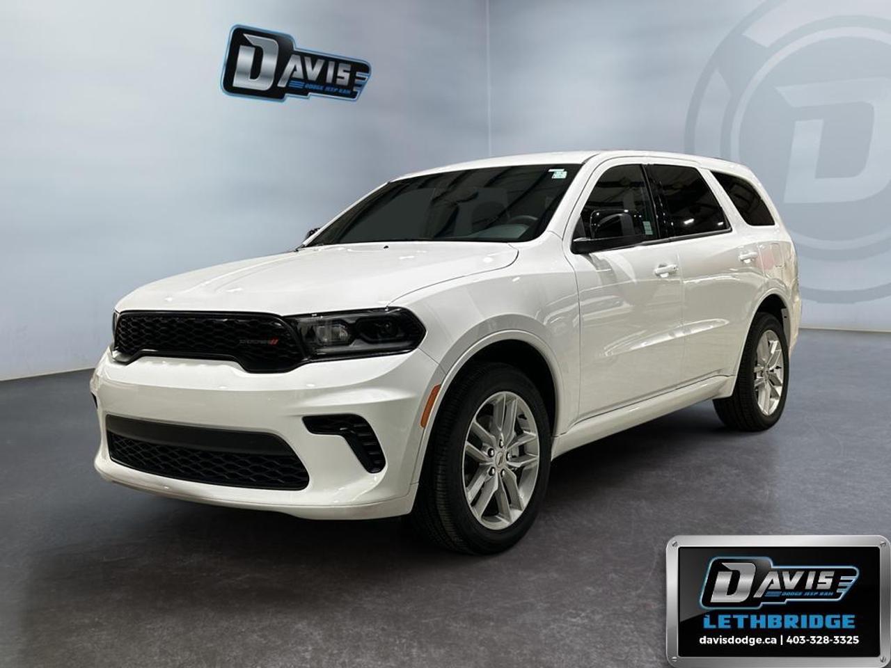 <b>Heated Seats, Navigation, Power Liftgate, Remote Start, ParkSense!<br /> <br /></b><br /> The 2026 Dodge Durango GT is a versatile three-row SUV powered by a 3.6?L V6 engine, delivering smooth and responsive performance with up to 293?hp and 260?lb?ft of torque. Paired with an available All-Wheel Drive and 8-speed automatic transmission, this AWD SUV offers confident handling, excellent towing capability, and a balanced ride for both city commuting and weekend adventures.<br /><br />Inside, the Durango GT features a modern, tech-forward cabin with a large touchscreen infotainment system, wireless Apple CarPlay/Android Auto, heated front seats, and tri-zone climate control. With seating for up to seven passengers and flexible cargo space, this family SUV is designed to accommodate daily errands, road trips, or weekend getaways in comfort and style.<br /><br />Safety and driver-assist technologies provide peace of mind on every drive. The 2026 Durango GT includes adaptive cruise control, lane-keeping assistance, blind-spot monitoring, and forward-collision warning with active braking. Combining its capable 3.6?L V6 performance, spacious interior, advanced technology, and comprehensive safety features, the Dodge Durango GT stands out as a reliable and stylish family SUV.<br /> <br />To apply right now for financing use this link: <a href=https://lethbridge.davisdodge.ca/free-credit-check/ target=_blank rel=nofollow noopener noreferrer>https://lethbridge.davisdodge.ca/free-credit-check/</a><br /> <br /><br />As a premier Chrysler, Dodge, Jeep and RAM dealership, Davis Dodge proudly offers an extensive selection of new and used vehicles to meet every drivers needs. Customers across Lethbridge, Fort Macleod, Taber, Claresholm, Coaldale, and beyond trust us for daily vehicle specials, certified service and parts, and a seamless online inventory experience. <br /><br /> With competitive financing options and expert support, we make car buying easy and enjoyable. <br /><br /> Ready to hit the road? Schedule your test drive today at Davis Dodge, your trusted Chrysler, Dodge, Jeep and RAM dealer in Lethbridge, Alberta.<br /><br /> Vehicle pricing offer shown expires 2026-06-30. <br /> Come by and check out our fleet of 60+ used cars and trucks and 100+ new cars and trucks for sale in Lethbridge. o~o