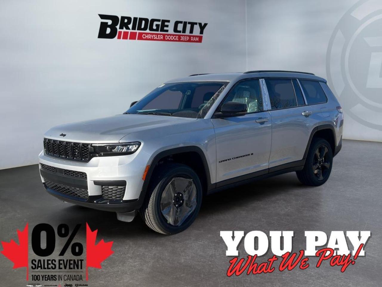 New 2025 Jeep Grand Cherokee L Laredo Remote Start, Seating for 6 for sale in Lethbridge, AB