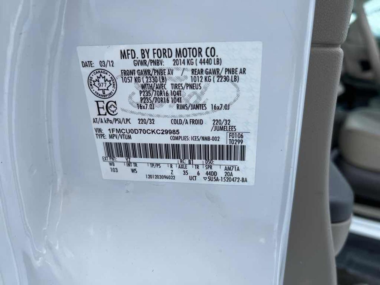 2012 Ford Escape XLT Photo