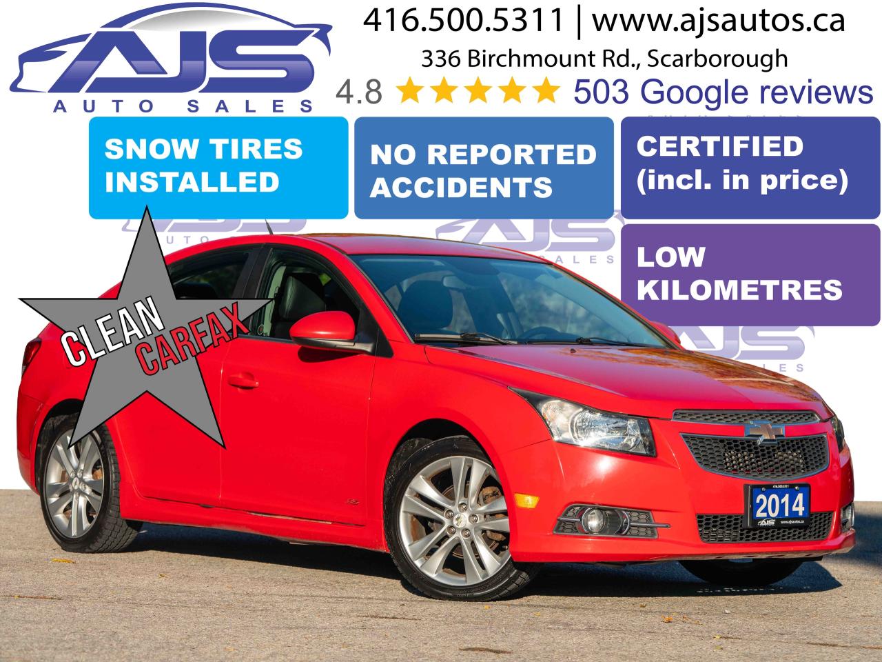 Used 2014 Chevrolet Cruze 2LT Auto for sale in Toronto, ON