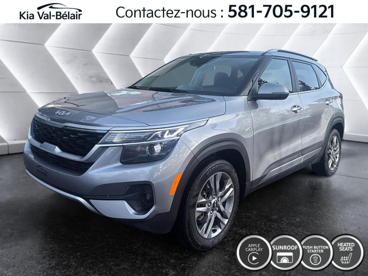 Used 2022 Kia Seltos EX *AWD *TOIT *CUIR *CAMERA *CARPLAY *SIEGES/VOLANT CHAUFF for sale in Québec, QC