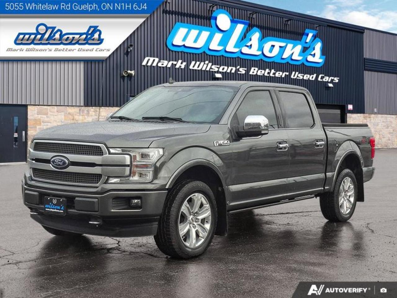 Used 2019 Ford F-150 Platinum 4X4 | Crew | Leather | Pano Roof | 360 Camera | Adaptive Cruise | Tow Pkg | and Much More ! for sale in Guelph, ON
