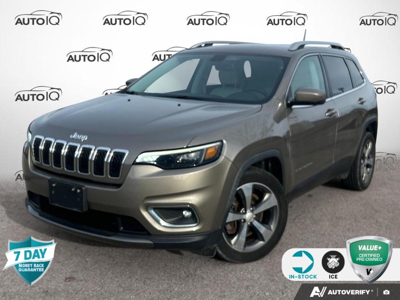 Recent Arrival!<br><br><br>| No Accidents, | Apple CarPlay/Android Auto, 1-Year SiriusXM Guardian Subscription, 4G LTE Wi-Fi Hot Spot, 5-Year SiriusXM Traffic Subscription, 5-Year SXM Travel Link Subscription, 8.4 Touchscreen, Apple CarPlay Capable, For Details Visit DriveUconnect.ca, Google Android Auto, GPS Antenna Input, GPS Navigation, Hands-Free Comm w/Bluetooth, Heated front seats, Heated steering wheel, Memory seat, ParkView Rear Back-Up Camera, Power driver seat, Power Liftgate, Quick Order Package 26G, Radio: Uconnect 4C Nav w/8.4 Display, SiriusXM Satellite Radio, SiriusXM Traffic, SiriusXM Travel Link, USB Mobile Projection.<br><br>Light Brownstone Pearlcoat Limited<br>HEATED SEATS | HEATED STEERING WHEEL | POWER LIFTGATE 2019 Jeep Cherokee Limited HEATED SEATS | HEATED STEERING WHEEL | POWER LIFTGATE Pentastar 3.2L V6 VVT<br>9-Speed Automatic<br>FWD<br><br><br>CALL 905-309-3356 TO SCHEDULE YOUR TEST DRIVE TODAY!<br><br>Reviews:<br>  * Cherokee owners tend to be most impressed with the performance of the available V6 engine, a smooth-riding suspension, a powerful and straightforward touchscreen interface, and push-button access to numerous traction-enhancing tools for use in a variety of challenging driving conditions. A flexible and handy cabin, as well as a relatively quiet highway drive, help round out the package. Heres a machine thats built to explore new trails and terrain, while providing a comfortable and compliant ride on the road and highway. Source: autoTRADER.ca<p></p>

<h4>VALUE+ CERTIFIED PRE-OWNED VEHICLE</h4>

<p>36-point Provincial Safety Inspection<br />
172-point inspection combined mechanical, aesthetic, functional inspection including a vehicle report card<br />
Warranty: 30 Days or 1500 KMS on mechanical safety-related items and extended plans are available<br />
Complimentary CARFAX Vehicle History Report<br />
2X Provincial safety standard for tire tread depth<br />
2X Provincial safety standard for brake pad thickness<br />
7 Day Money Back Guarantee*<br />
Market Value Report provided<br />
Complimentary 3 months SIRIUS XM satellite radio subscription on equipped vehicles<br />
Complimentary wash and vacuum<br />
Vehicle scanned for open recall notifications from manufacturer</p>

<p>SPECIAL NOTE: This vehicle is reserved for AutoIQs retail customers only. Please, No dealer calls. Errors & omissions excepted.</p>

<p>*As-traded, specialty or high-performance vehicles are excluded from the 7-Day Money Back Guarantee Program (including, but not limited to Ford Shelby, Ford mustang GT, Ford Raptor, Chevrolet Corvette, Camaro 2SS, Camaro ZL1, V-Series Cadillac, Dodge/Jeep SRT, Hyundai N Line, all electric models)</p>