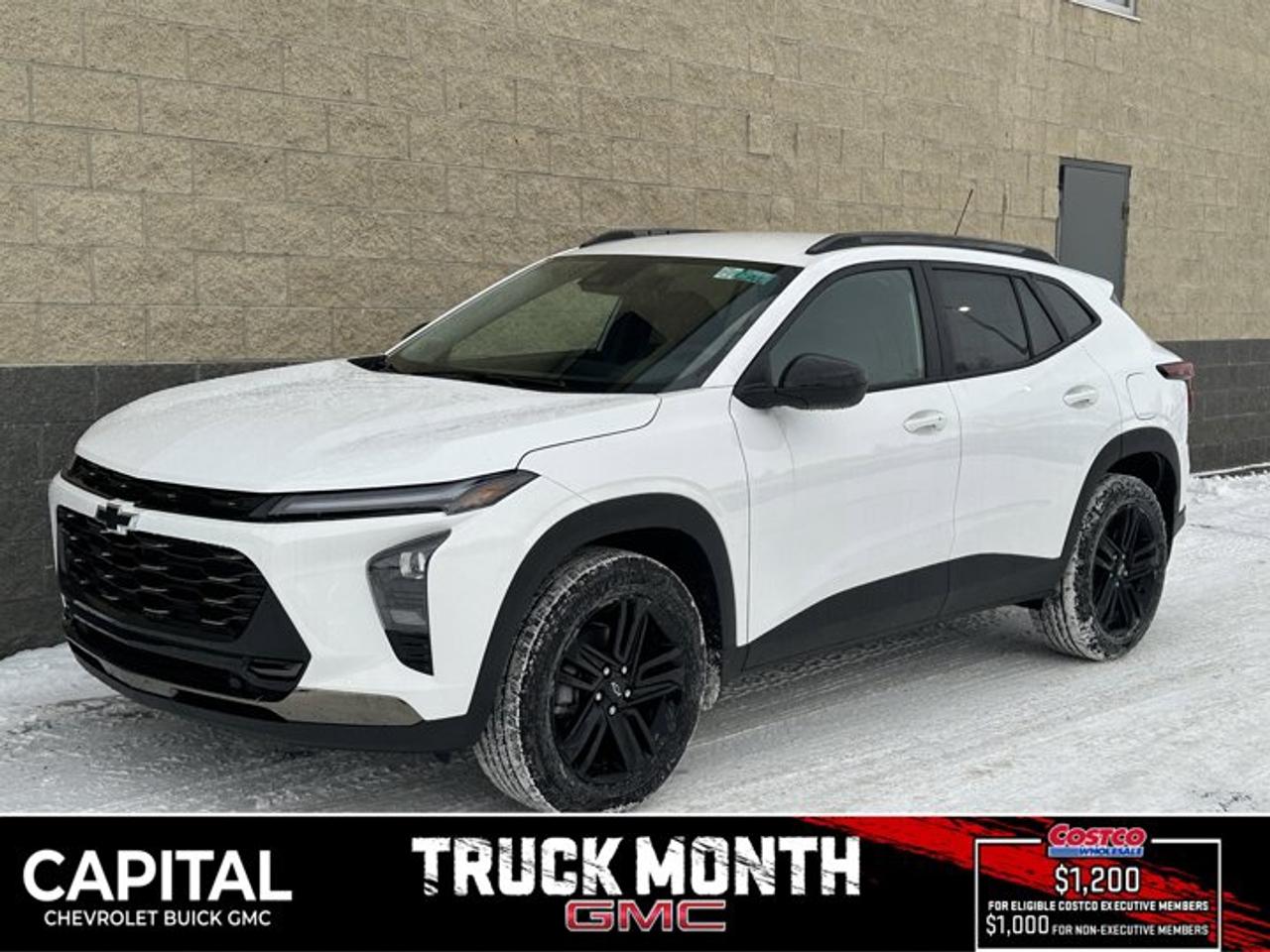 This Chevrolet Trax delivers a Turbocharged Gas 3-Cyl 1.2L/ engine powering this Automatic transmission. TRANSMISSION, 6-SPEED AUTOMATIC (STD), LPO, FRONT AND REAR SPLASH GUARDS, CUSTOM MOULDED, ENGINE, ECOTEC 1.2L TURBO DOHC DI WITH VARIABLE VALVE TIMING (VVT) (137 hp [102 kW] @ 5000 rpm, 162 lb-ft of torque [219 N-m] @ 2500 rpm) (STD).*This Chevrolet Trax Comes Equipped with These Options *ENGINE BLOCK HEATER, ACTIV PREFERRED EQUIPMENT GROUP Includes Standard Equipment, Wireless Apple CarPlay/Wireless Android Auto, Wipers, front intermittent, variable speed, Wiper, rear, intermittent, Windows, power rear, express down, Window, power, front passenger with express down, Window, power, driver with express down, Wi-Fi Hotspot capable (Terms and limitations apply. See onstar.ca or dealer for details.), Wheels, 18 (45.7 cm) Black-painted aluminum.* Stop By Today *Come in for a quick visit at Capital Chevrolet Buick GMC Inc., 13103 Lake Fraser Drive SE, Calgary, AB T2J 3H5 to claim your Chevrolet Trax!