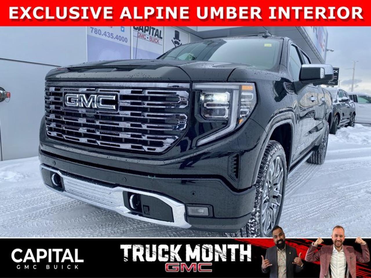 CHECK OUT THIS 2026 Limited Production DENALI ULTIMATE Sierra 1500 with the 6.2L Engine. Equipped with 16-way power front seats including MASSAGE feature, Body Color Arch Moldings, Handsfree Super Cruise, Bose Premium Stereo, the EXCLUSIVE Luxury Alpine Umber Interior, 22 Aluminum, Midnight with Chrome Inserts wheels, power-retractable assist steps with perimeter lighting, Power sunroof, Advanced Technology package, adaptive cruise, rear camera mirror, heads-up display, VADER CHROME and much much more!Ask for the Internet Department for more information or book your test drive today! Text 825-445-0521 for fast answers at your fingertips!AMVIC Licensed Dealer - Licence Number B1044900Disclaimer: All prices are plus taxes and include all cash credits and loyalties. See dealer for details. AMVIC Licensed Dealer # B1044900