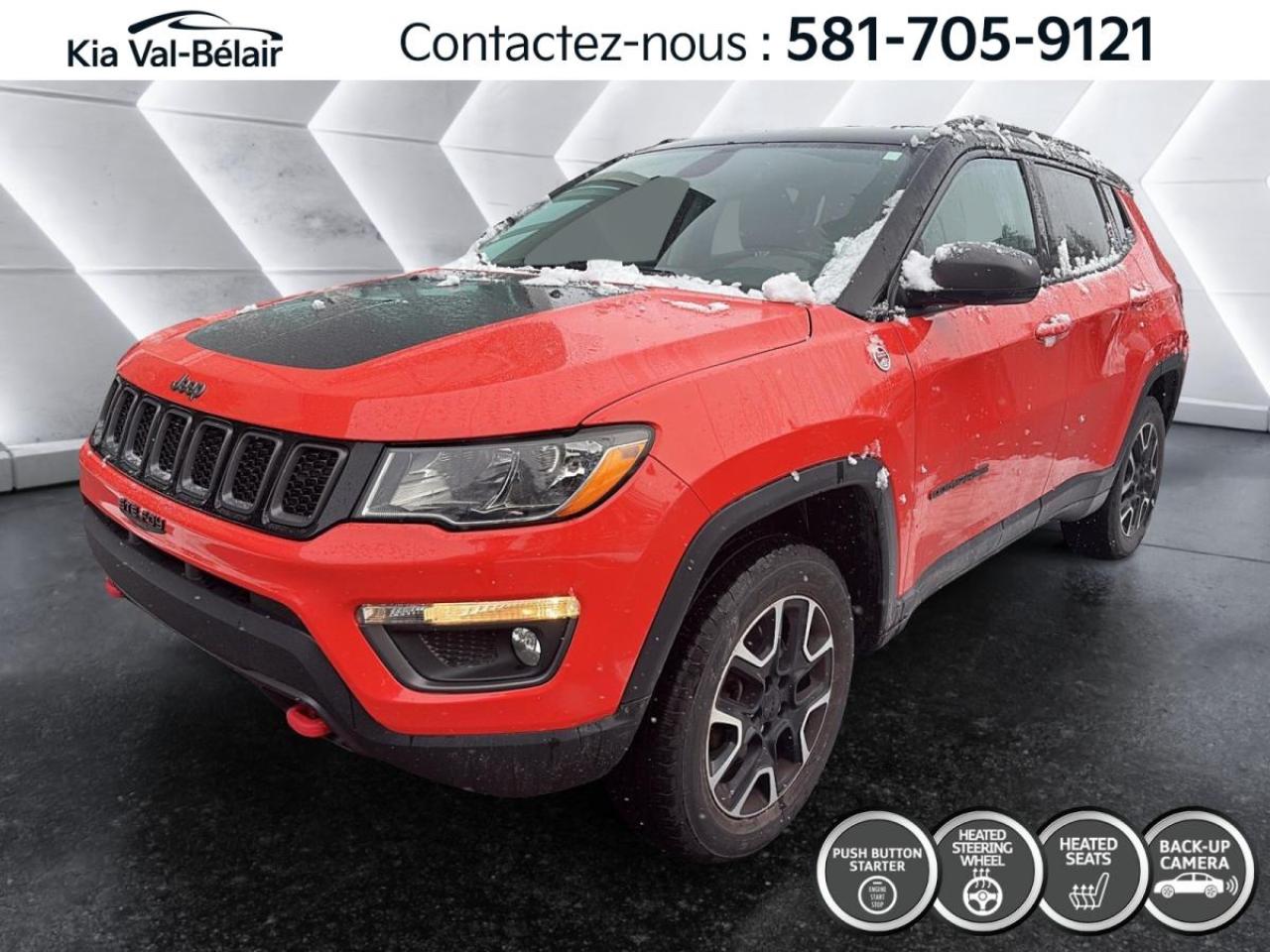 Used 2021 Jeep Compass TRAILHAWK *4X4 *CUIR *CAMÉRA *CARPLAY *SIÈGES/VOLANT CHAUFF for sale in Québec, QC