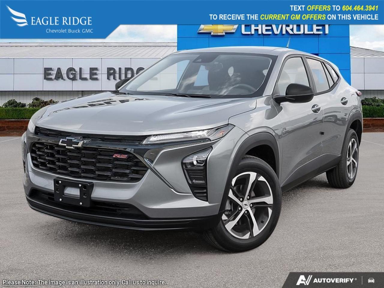 New 2026 Chevrolet Trax 1RS heated front seats, start/stop functionality, emergency braking, forward collision alert, front pedestrian braking, lane keep assist, USB ports, Apple CarPlay, and Android Auto. for sale in Coquitlam, BC