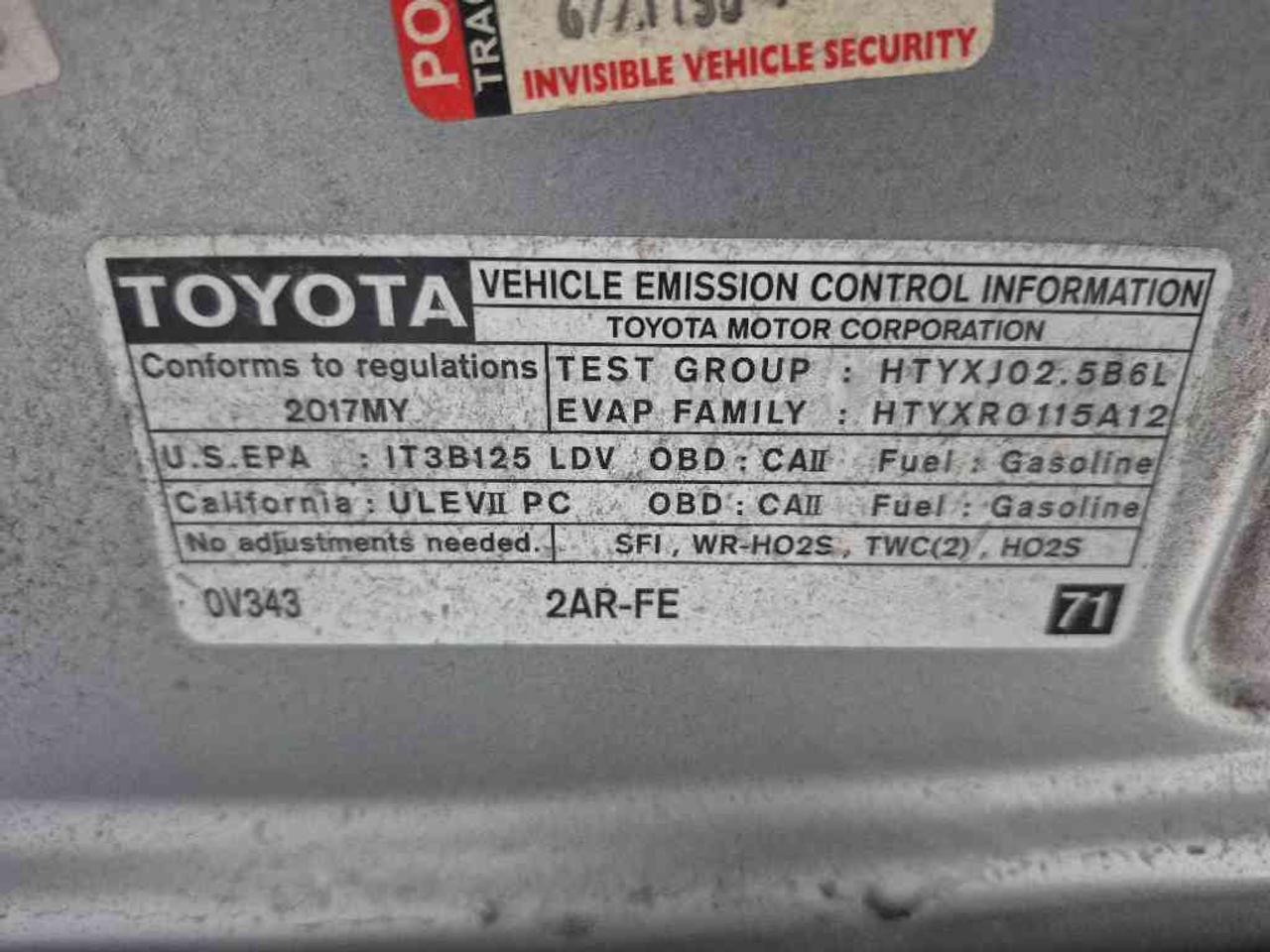 2017 Toyota Camry XLE Photo