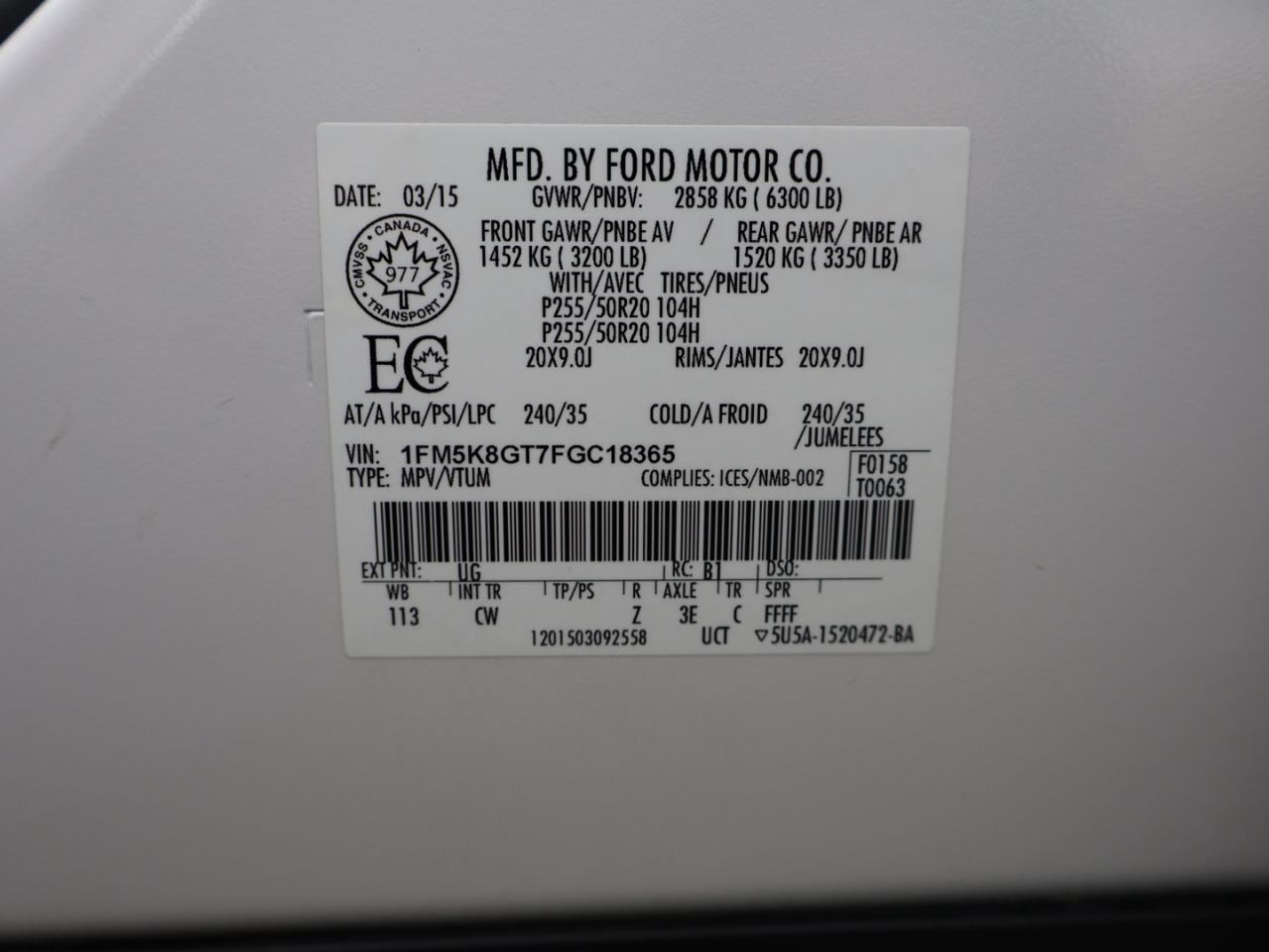 2015 Ford Explorer SPORT 4WD CERTIFIED *ACCIDENT FREE*FORD MAINTAIN*7 SEATS* CAMERA NAV BLUETOOTH LEATHER HEAT/COOL P.ROOF CRUISE ALLOYS - Photo #48