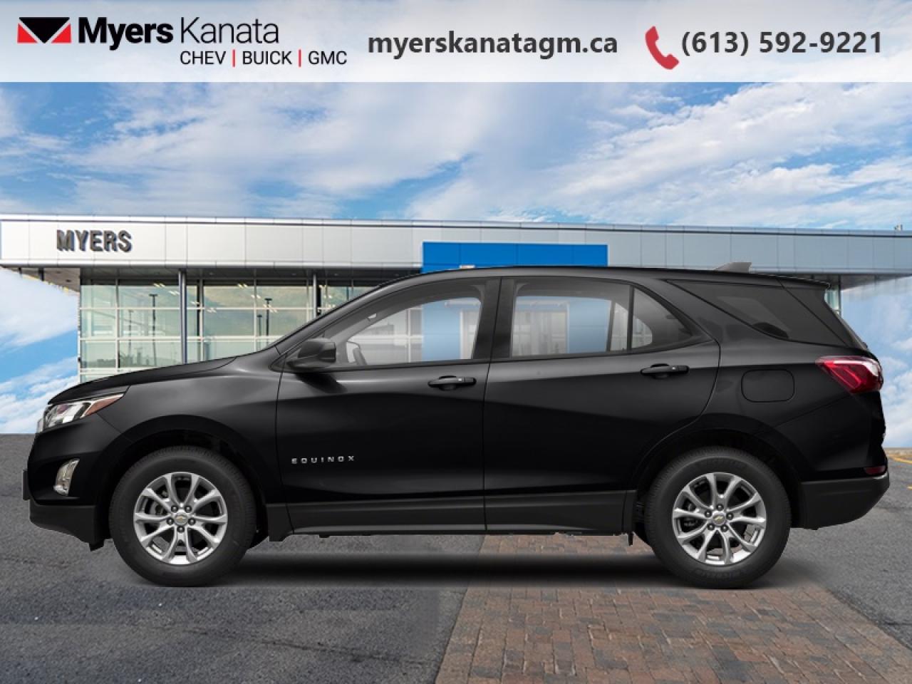<b>Aluminum Wheels,  Apple CarPlay,  Android Auto,  Remote Start,  Heated Seats!</b><br> <br>     This  2018 Chevrolet Equinox is for sale today in Kanata. <br> <br>When Chevrolet designed the Equinox for the all-new 2018 model year, they got every detail just right. Its the perfect size, roomy without being too big. This compact SUV pairs eye-catching style with a spacious and versatile cabin thats been thoughtfully designed to put you at the centre of attention. This mid size crossover also comes packed with desirable technology and safety features. For a mid sized SUV, its hard to beat this Chevrolet Equinox. This  SUV has 90,834 kms. Its  mosaic black metallic in colour  and is completely accident free based on the <a href=https://vhr.carfax.ca/?id=crNWnVxymaoAG33fgQrMWod2MpYciHQz target=_blank>CARFAX Report</a> . It has an automatic transmission and is powered by a  smooth engine. <br> <br> Our Equinoxs trim level is LS. This Equinox LS comes loaded with aluminum wheels, a 7 inch touchscreen display with Apple CarPlay and Android Auto, active aero shutters for better fuel economy and power heated side mirrors. It also has a remote engine start, heated front seats, a rear view camera, 4G WiFi capability, steering wheel with audio and cruise controls, Teen Driver technology, Bluetooth streaming audio, StabiliTrak electronic stability control and a split folding rear seat to make loading and unloading large objects a breeze!  This vehicle has been upgraded with the following features: Aluminum Wheels,  Apple Carplay,  Android Auto,  Remote Start,  Heated Seats,  Rear View Camera,  Streaming Audio. <br> <br>To apply right now for financing use this link : <a href=https://www.myerskanatagm.ca/finance/ target=_blank>https://www.myerskanatagm.ca/finance/</a><br><br> <br/><br>Price is plus HST and licence only.<br> Book a test drive today at myerskanatagm.ca<br>*LIFETIME ENGINE TRANSMISSION WARRANTY NOT AVAILABLE ON VEHICLES WITH KMS EXCEEDING 140,000KM, VEHICLES 8 YEARS & OLDER, OR HIGHLINE BRAND VEHICLE(eg. BMW, INFINITI. CADILLAC, LEXUS...)<br> Come by and check out our fleet of 50+ used cars and trucks and 260+ new cars and trucks for sale in Kanata.  o~o