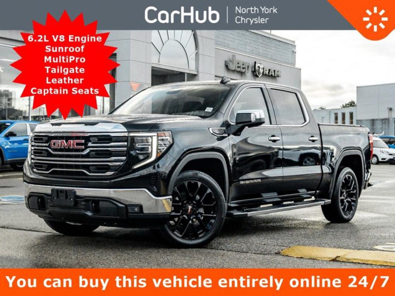 Used 2023 GMC Sierra 1500 SLT 147'' 6.2L V8 Sunroof MultiPro Tailgate Leather Captain Seats for sale in Thornhill, ON