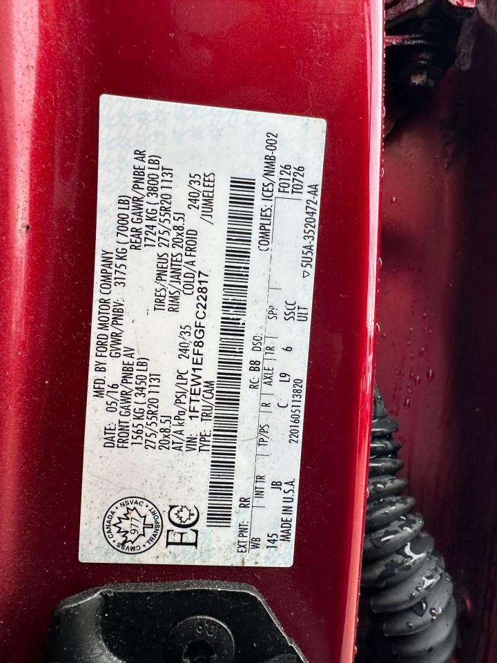 2016 Ford F-150 4WD SuperCrew Styleside 5-1/2 Ft Box XLT Photo