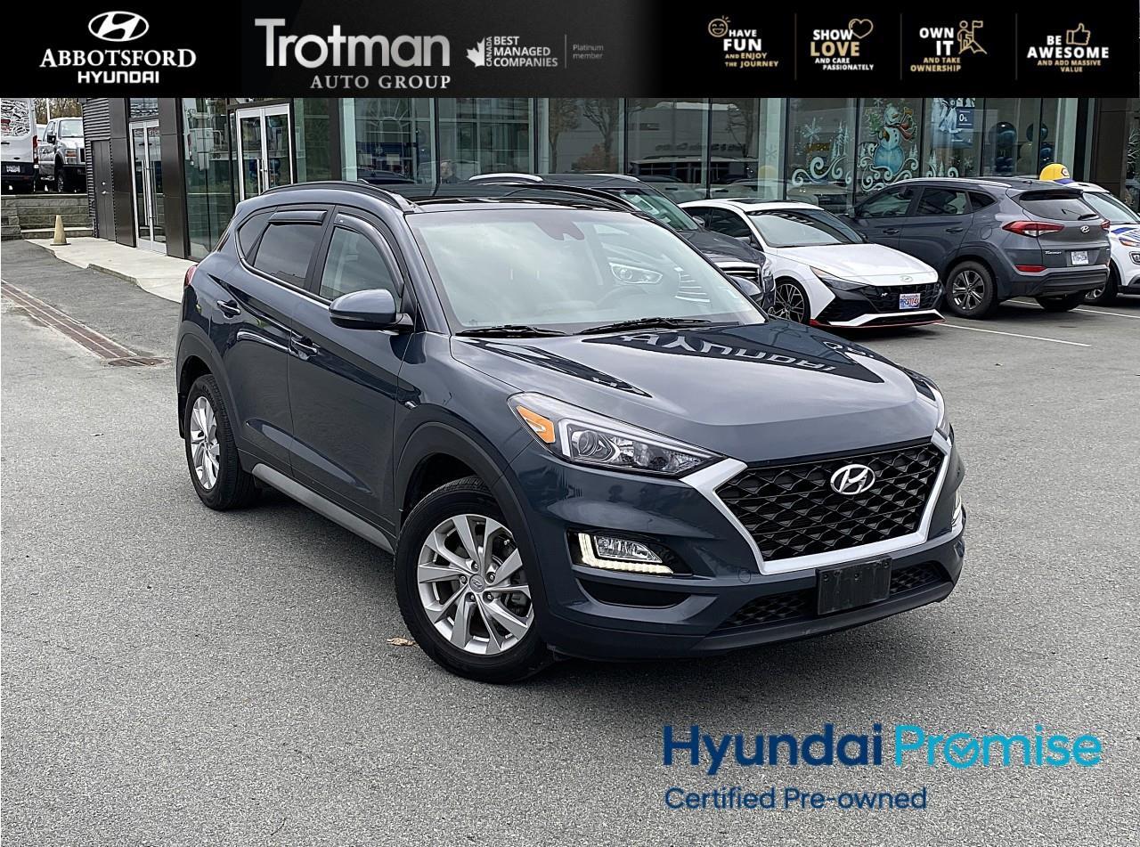 <p>This Hyundai Certified Vehicle has undergone a rigorous evaluation and inspection before it can earn the name certified.. Our technician have given this vehicle a thorough 120-point inspection inside and out; top to bottom; under the hood and under the frame and from every angle and every perspective.</p><p>We checked, double checked then 120 checked.</p> <p><strong>Versatile, stylish, and well-equipped  this used 2021 Hyundai Tucson Preferred delivers comfort, safety, and everyday practicality in a compact SUV designed for modern life.</strong></p><p><strong>This used 2021 Hyundai Tucson Preferred </strong><span style=color:rgb( 0 , 0 , 0 )>is available now at </span><strong>Abbotsford Hyundai</strong><span style=color:rgb( 0 , 0 , 0 )>, your trusted dealership in </span><strong>Abbotsford, British Columbia</strong><span style=color:rgb( 0 , 0 , 0 )>.</span><strong> </strong>Powered by a 2.0L 4-cylinder engine paired with a 6-speed automatic transmission, the Tucson Preferred offers a smooth, efficient performance. With available all-wheel drive, its ready for Canadian winters, weekend adventures, and daily commutes alike.</p><p>Inside, enjoy heated front seats, a heated leather-wrapped steering wheel, dual-zone automatic climate control, and premium cloth upholstery. The cabin features a 7-inch touchscreen infotainment system with Apple CarPlay® and Android Auto, Bluetooth® connectivity, and rearview camera for seamless convenience.</p><p>Safety is a priority with Hyundai SmartSense, including Forward Collision-Avoidance Assist, Lane Keeping Assist, Blind-Spot Collision Warning, and Rear Cross-Traffic Alert. With ample cargo space, split-folding rear seats, and refined ride quality, the 2021 Tucson Preferred is ideal for families, commuters, and weekend explorers.</p><p><strong>Smart features. Confident drive. Everyday versatility.</strong> The 2021 Hyundai Tucson Preferred is built to elevate your journey. <span style=color:rgb( 0 , 0 , 0 )>This vehicle has undergone a </span><strong>comprehensive multi-point inspection</strong><span style=color:rgb( 0 , 0 , 0 )>by our certified technicians. Ask us about </span><strong>extended warranty options</strong><span style=color:rgb( 0 , 0 , 0 )>, </span><strong>vehicle history reports</strong><span style=color:rgb( 0 , 0 , 0 )>, and </span><strong>flexible financing plans</strong><span style=color:rgb( 0 , 0 , 0 )>tailored to your needs.</span></p> <p>All Abbotsford Hyundai pre-owned vehicles come complete with the remaining Manufacturers Warranty plus a vehicle safety report and a CarFax history report. Abbotsford Hyundai is a BBB accredited pre-owned car dealership, serving the Fraser Valley and our friends in Surrey, Langley and surrounding Lower Mainland areas. We are your Friendly Fraser Valley car dealer. We are located at 30250 Automall Drive in Abbotsford. Call or email us to schedule a test drive.</p><p>*All Sales are subject to Taxes, $799 Doc fee, $87 Fuel Surcharge and up to $1,299 Hyundai Certified Fee for CPO vehicles. Advertised price is finance price, cash price may differ. Refer to dealer website for most up to date information.</p>