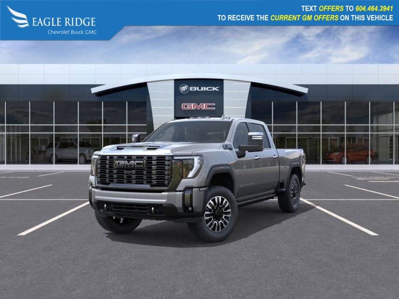 New 2026 GMC Sierra 3500 HD Denali Ultimate Navigation, heated seats, 4WD, 13.4 touchscreen with Google built-in, remote vehicle start, engine stop/start, auto-locking rear differential, automatic emergency braking, HD surround vision, lane kee for sale in Coquitlam, BC