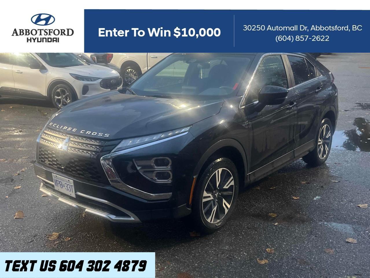 <p><strong>Dynamic, versatile, and tech-savvy  this used 2024 Mitsubishi Eclipse Cross delivers bold styling, advanced safety, and everyday practicality in a compact SUV built for modern drivers. This used 2024 Mitsubishi Eclipse Cross </strong><span style=color:rgb( 0 , 0 , 0 )>is available now at </span><strong>Abbotsford Hyundai</strong><span style=color:rgb( 0 , 0 , 0 )>, your trusted dealership in </span><strong>Abbotsford, British Columbia</strong><span style=color:rgb( 0 , 0 , 0 )>.</span></p><p>Powered by a 1.5L turbocharged 4-cylinder engine paired with a continuously variable transmission (CVT), the Eclipse Cross offers <strong>152 horsepower</strong> and excellent fuel efficiency. With Super All-Wheel Control (S-AWC) available, its ready for Canadian winters, weekend adventures, and daily commutes alike.</p><p>Inside, the cabin provides heated front seats, premium cloth upholstery, automatic climate control, and a leather-wrapped steering wheel. Technology includes a 7-inch touchscreen infotainment system with Apple CarPlay® and Android Auto, Bluetooth® connectivity, and rearview camera for seamless convenience.</p><p>Safety is a priority with Forward Collision Mitigation, Lane Departure Warning, Blind-Spot Warning, and Rear Cross-Traffic Alert. With ample cargo space, split-folding rear seats, and refined ride quality, the 2024 Eclipse Cross is ideal for families, commuters, and weekend explorers.</p><p><strong>Bold design. Smart features. Everyday confidence.</strong> The 2024 Mitsubishi Eclipse Cross is ready to elevate your drive. <span style=color:rgb( 0 , 0 , 0 )>This vehicle has undergone a </span><strong>comprehensive multi-point inspection</strong><span style=color:rgb( 0 , 0 , 0 )>by our certified technicians. Ask us about </span><strong>extended warranty options</strong><span style=color:rgb( 0 , 0 , 0 )>, </span><strong>vehicle history reports</strong><span style=color:rgb( 0 , 0 , 0 )>, and </span><strong>flexible financing plans</strong><span style=color:rgb( 0 , 0 , 0 )>tailored to your needs.</span></p> <p>All Abbotsford Hyundai pre-owned vehicles come complete with the remaining Manufacturers Warranty plus a vehicle safety report and a CarFax history report. Abbotsford Hyundai is a BBB accredited pre-owned car dealership, serving the Fraser Valley and our friends in Surrey, Langley and surrounding Lower Mainland areas. We are your Friendly Fraser Valley car dealer. We are located at 30250 Automall Drive in Abbotsford. Call or email us to schedule a test drive.</p><p>*All Sales are subject to Taxes, $799 Doc fee, $87 Fuel Surcharge and up to $1,299 Hyundai Certified Fee for CPO vehicles. Advertised price is finance price, cash price may differ. Refer to dealer website for most up to date information.</p>
