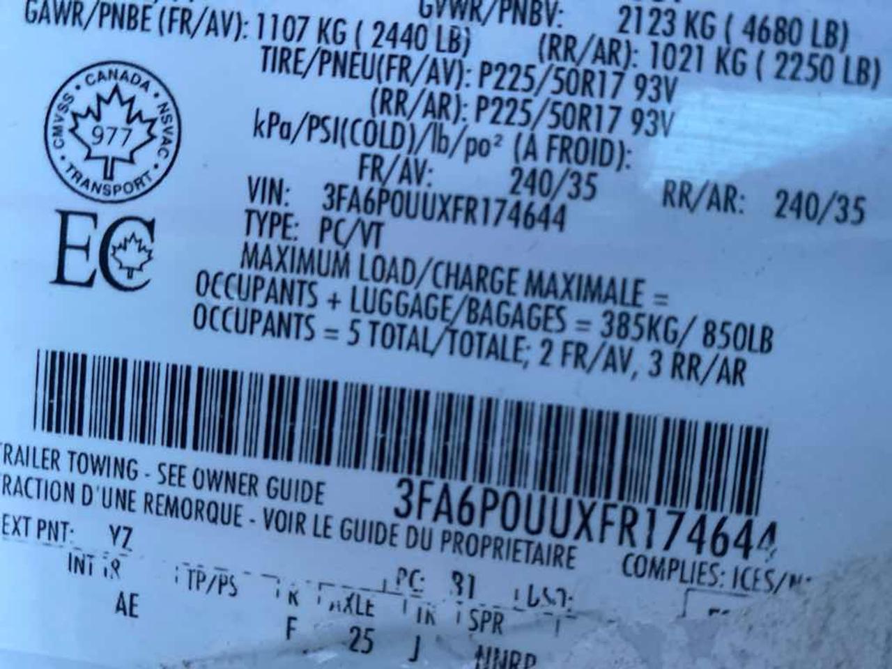 2015 Ford Fusion S Hybrid Photo