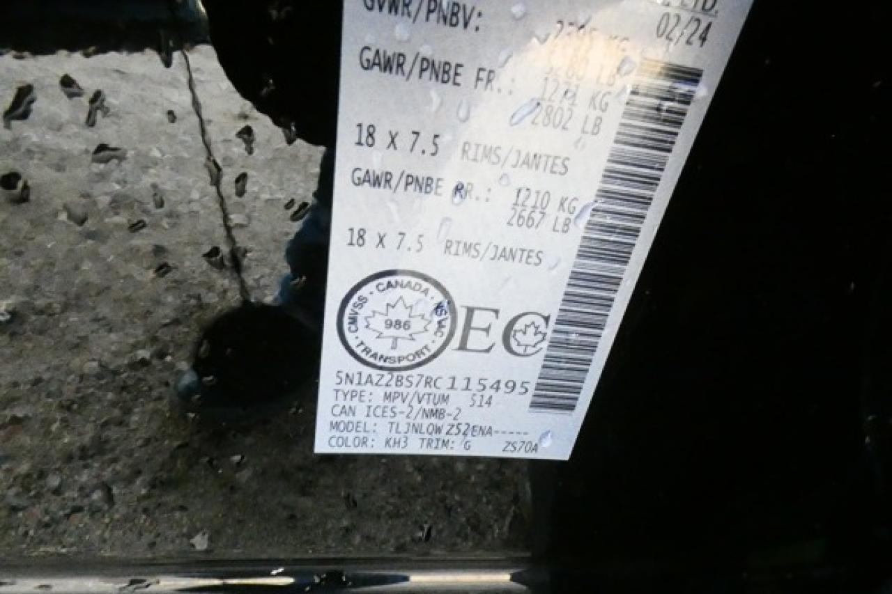 2024 Nissan Murano SV AWD w/Htd Leather, pano S/R, NAV, BUC - Photo #23