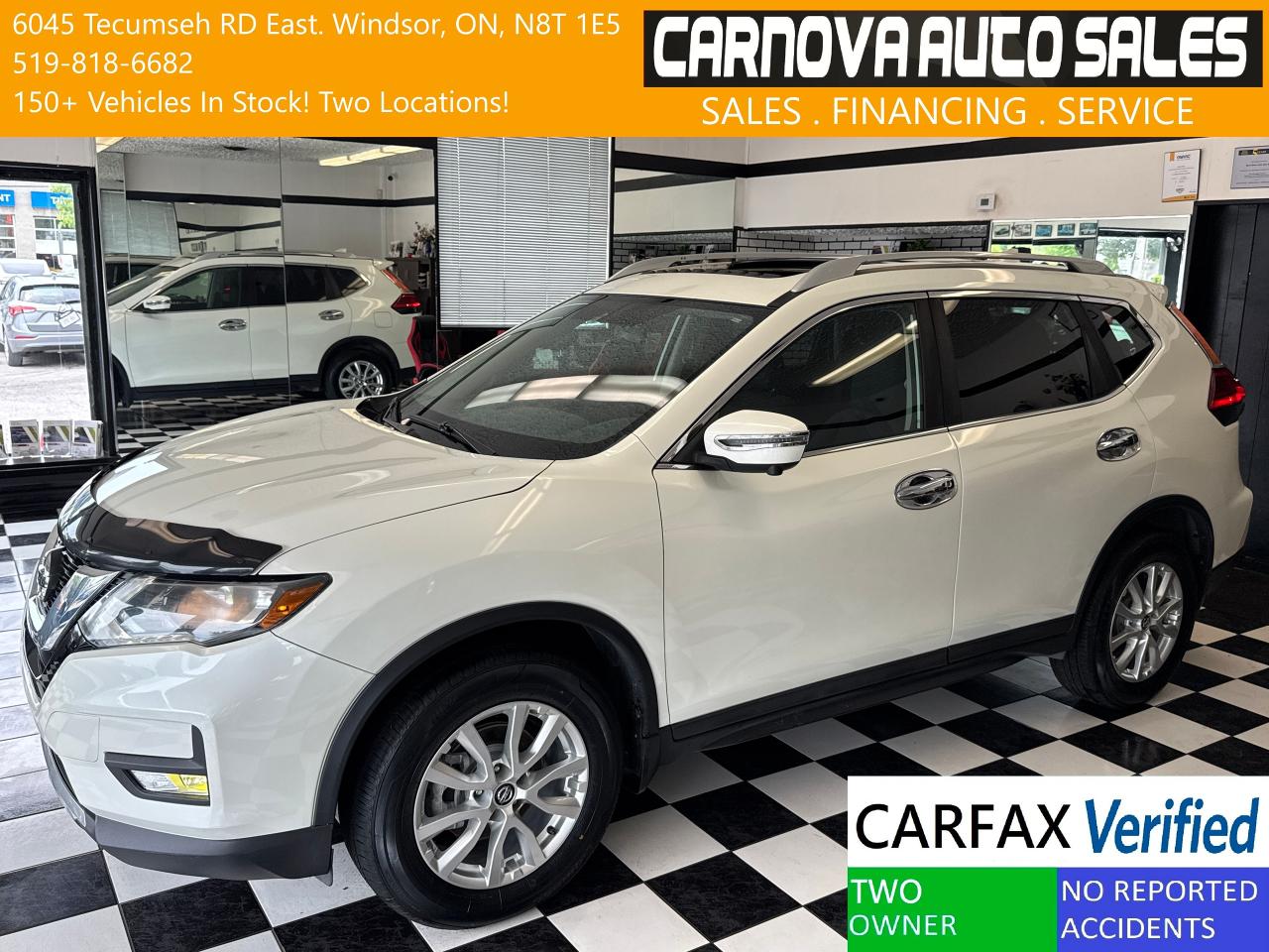 Used 2017 Nissan Rogue AWD SV+New Tires+Brakes+Roof+PWR Gate+CLEAN CARFAX for sale in Windsor, ON