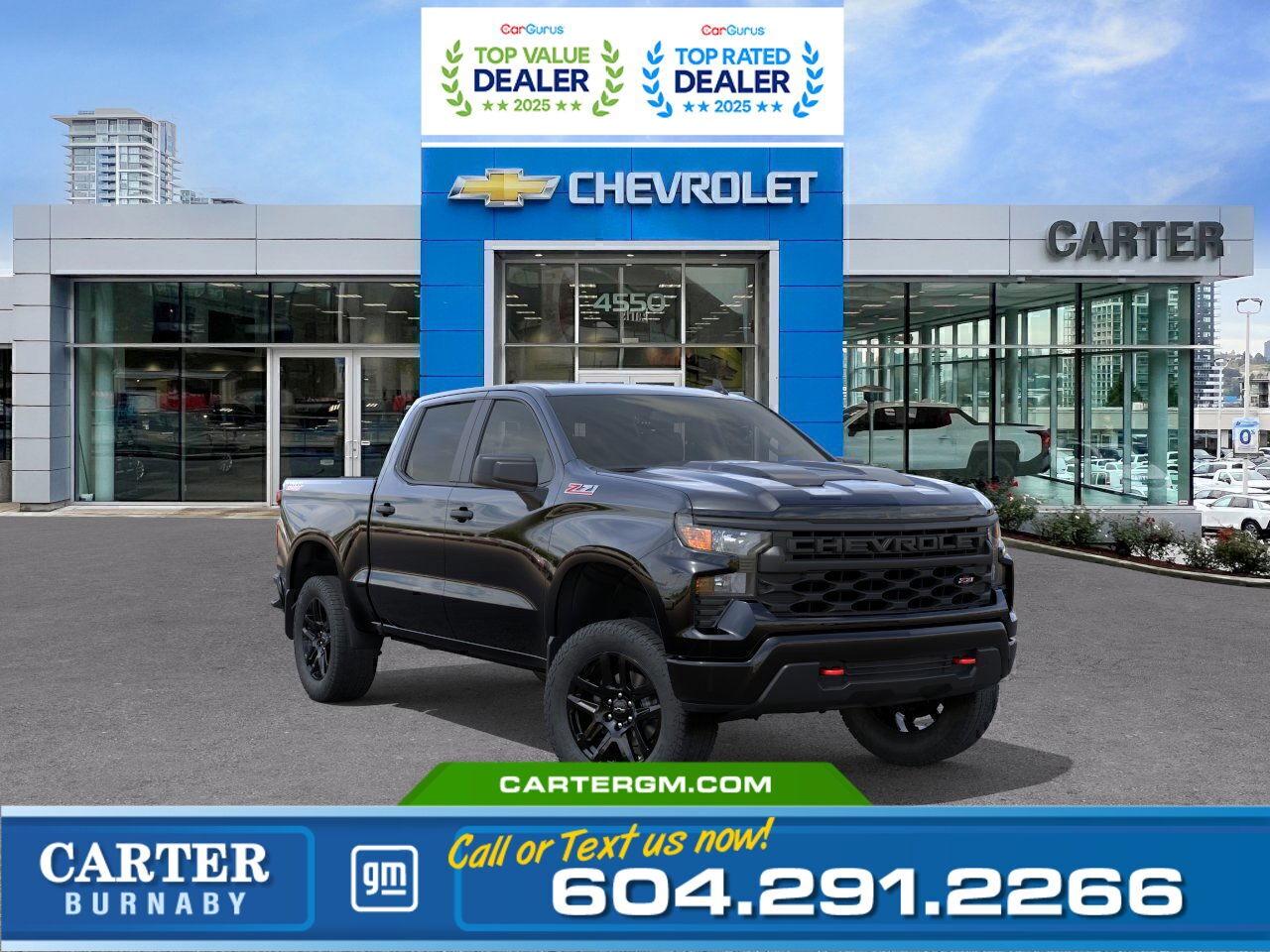 New 2026 Chevrolet Silverado 1500 CUSTOM TRAIL BOSS 4WD | PWR SEAT/HD REAR CAM for sale in Burnaby, BC