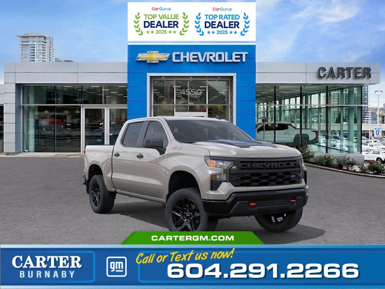 New 2026 Chevrolet Silverado 1500 CUSTOM TRAIL BOSS 4WD | PWR SEAT/HD REAR CAM for sale in Burnaby, BC