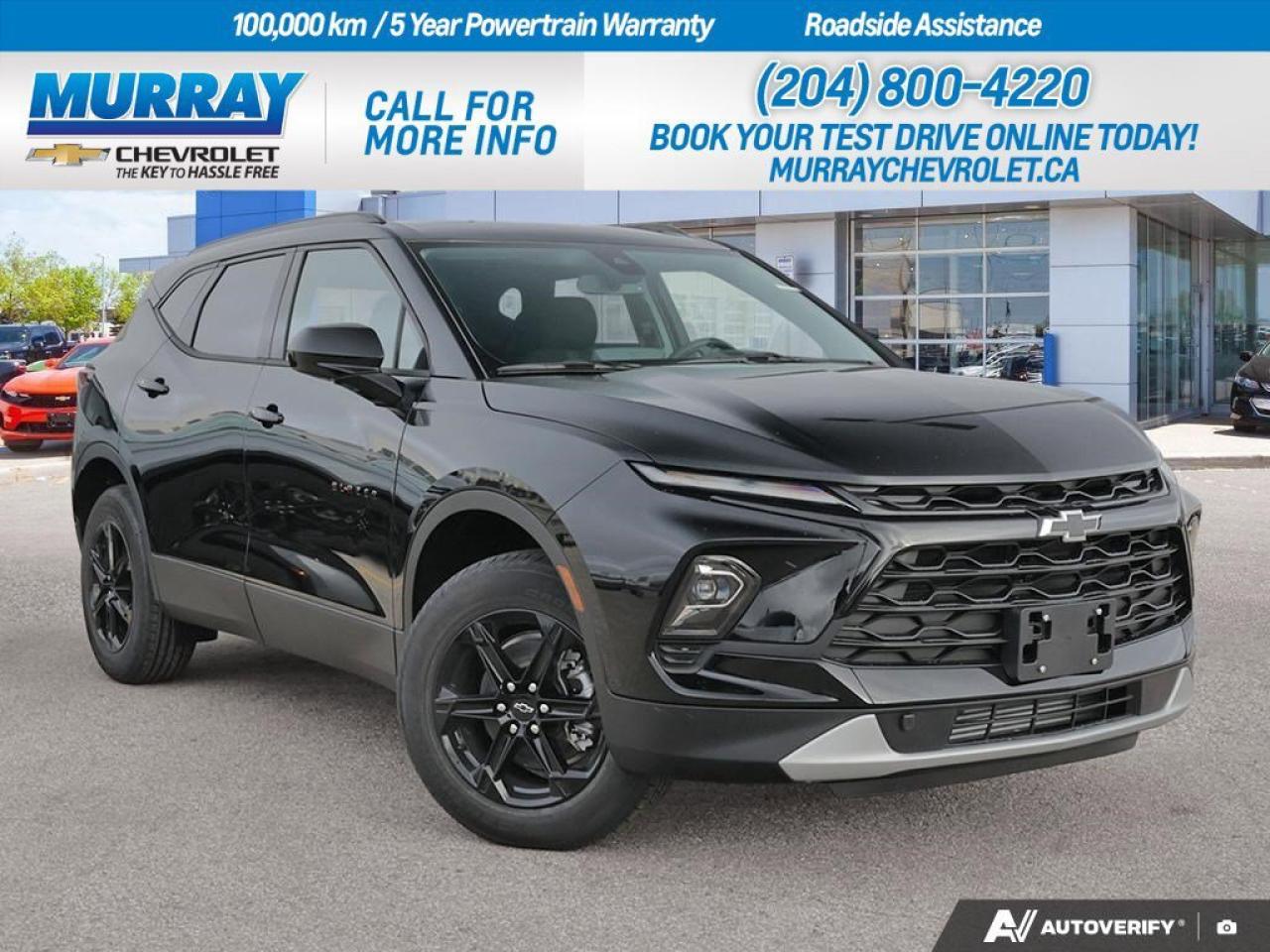 * JET BLACK/MEDIUM GREY PREMIUM CLOTH SEAT TRIM * * MIDNIGHT/SPORT EDITION includes Gloss Black grille bar, Black mirrors, Gloss Black nameplate, 18 High Gloss Black painted aluminum wheels * * BLAZER LT PLUS PACKAGE includes Adaptive Cruise Control, Wireless Charging, power programmable liftgate *  Experience the 2026 Chevrolet Blazer LT in all its glory, a sophisticated sport utility vehicle available now in Winnipeg. This Blazer, with its striking Midnight/Sport Edition, sports a Gloss Black grille bar, Black mirrors, and high gloss black painted aluminum wheels that make a bold statement on every drive. The interior is a blend of comfort and style with Jet Black/Medium Grey premium cloth seats offering a luxurious ride for you and your passengers.  Under the hood, the Blazer is powered by a dynamic 2.0L Turbocharged I4 engine with variable valve timing, delivering 228 horsepower and 258 lb-ft of torque to elevate your driving experience. The 9-speed automatic transmission provides seamless transitions and smooth handling, ensuring every journey is a pleasure. The advanced Blazer LT Plus Package includes features like Adaptive Cruise Control, Wireless Charging, and a power programmable liftgate, enhancing convenience and safety.  This new Blazer is equipped with the latest technology and safety features, such as Lane Departure Warning, Front Collision Warning, and Enhanced Automatic Emergency Braking, offering peace of mind on every adventure. Stay connected with Bluetooth and a WiFi Hotspot, while the multi-zone A/C and smart device integration keep everyone comfortable and entertained. The 2026 Chevrolet Blazer LT is the perfect blend of power, elegance, and innovation, making it the ultimate choice for those who seek more from their drive.   Dealer Permit #1740