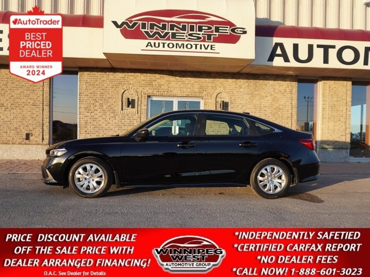 Used 2022 Honda Civic Sedan LX CVT 28,000KMS LOCAL MANITOBA PERFECT HISTORY! for sale in Headingley, MB