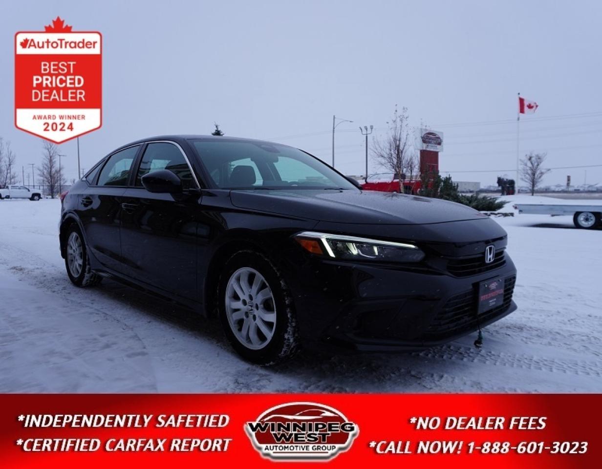 Used 2022 Honda Civic Sedan LX CVT 28,000KMS LOCAL MANITOBA PERFECT HISTORY! for sale in Headingley, MB