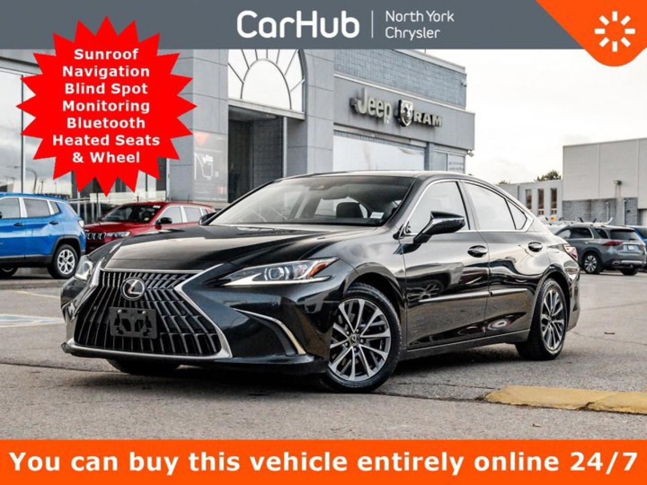 Used 2022 Lexus ES 350 Sunroof Navigation Blind Spot Monitoring Bluetooth Heated Seats & Wheel for sale in Thornhill, ON