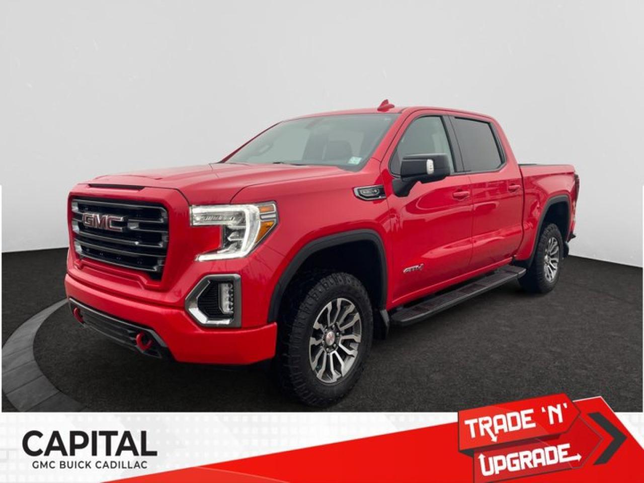 The All New GMC Sierra has been redefined from Hood to Hitch. This 4WD Red Sierra is a Crew Cab Pickup with a Gas V8 5.3L engine and interior color. Direct injection, active fuel management, and variable valve timing form the foundation of the EcoTec3 engines. Sierra sets the new standard in truck interiors with triple door seals, thicker insulation, and durable, soft-touch instrument panel materials. Attention to detail and quality makes the Sierra stand out. New dual density foam seat cushions improve comfort and reduce wrinkling with age. Rear seating space has improved with larger rear doors to provide ease of entry and exit.The Sierra is set apart with details such as standard halogen projector headlights and integrated corner steps. The new Sierra makes more use of High Strength steel in its fully boxed hydroformed frame than previous generations, with 2/3s of the Cab using High-Strength Steel. Larger axles and shear body mounts further reduce vibration and deliver a smoother ride. New, exclusive corrosion-resistant Duralife brake rotors come standard. Sierra is backed by a 60,000 km / 3 year base warranty and a 160,000 km / 5 year Powertrain warranty, the longest in its class. 24/7 Roadside Assistance is included at no extra charge for 5 years or 160,000 km. Drive the Sierra today to see for yourself how it truly has no peer! Check out this vehicles pictures, features, options and specs, and let us know if you have any questions. Helping find the perfect vehicle FOR YOU is our only priority.P.S...Sometimes texting is easier. Text (or call) 306-801-9090 for fast answers at your fingertips!Dealer License #914248Disclaimer: All prices are plus taxes & fees. See dealer for Details. Dealer Permit # 914248