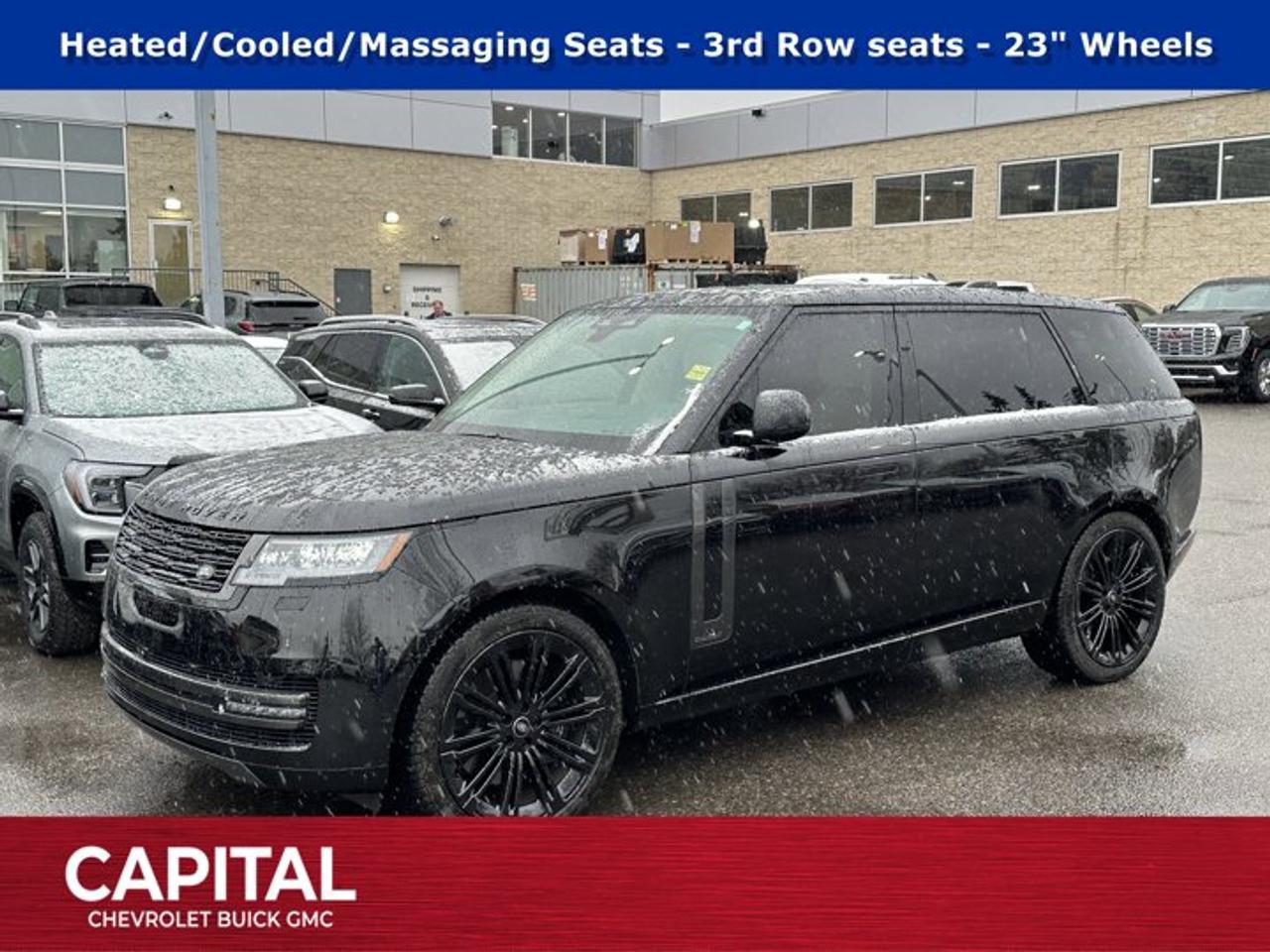 Recent Arrival!Ask for the Internet Department for more information or book your test drive today! Call 403-256-4960 for fast answers at your fingertips! Disclaimer: All prices are plus taxes. See dealer for details. AMVIC Licensed Dealer # B2020028.2024 Range Rover 8-Speed Automatic AWD Range Rover Autobiography, V8, 24-Way Htd & Cooled Massage Elec Fr Bucket Seats, 3rd row seats: split-bench, Adaptive suspension, Apple CarPlay & Android Auto, Exterior Parking Camera Rear, Heads-Up Display, Heated front seats, Heated rear seats, Meridian Signature Sound System, Navigation system: Pivi Pro Connected Navigation, Power moonroof, Ventilated front seats, Ventilated rear seats.