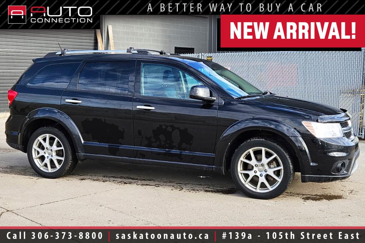 <p><span></span><span>Accident Free! - Perfect Family SUV - Exceptional Condition</span><span><br></span><span><br>The <b>2017 Dodge Journey GT</b> brings together capability, comfort, and everyday practicality in a way that makes every drive feel effortless and confident. Its All-Wheel Drive system pairs perfectly with the strong 3.6L Pentastar V6, giving you the power and traction you want for Saskatchewan roads year-round. Step inside and youre met with a well-appointed cabin featuring heated leather seats, a heated leather-wrapped steering wheel, and tri-zone climate control that keeps everyone comfortable across all three rows. The large 8.4-inch touchscreen makes the GT feel modern and intuitive, offering Bluetooth, SiriusXM, and a rich Alpine audio system with a dedicated subwoofer. With 7-passenger seating, this Journey easily adapts to growing families, carpooling, or weekend adventures. Convenience features like proximity entry, push-button start, remote start, and an auto-dimming mirror make daily driving feel smoother and more refined. Stylish 19-inch aluminum wheels, LED taillamps, fog lamps, and chrome roof rails with crossbars give it a confident, ready-for-anything look. And with the added reassurance of being accident-free, this Journey GT is a smart and compelling choice for drivers who want both versatility and value.<br><br></span><span></span><span>Key Features:</span><span><br></span><span><br>- All-Wheel Drive (AWD)<br>- 7-Passenger Seating<br>- Flexible Seating Group<br>- Heated Leather Seats<br>- Heated Leather-Wrapped Steering Wheel<br>- Remote Start<br>- 6-Speaker Alpine Premium Sound System w/ Subwoofer<br>- Park-Sense Rear Park Assist System<br>- Tri-Zone Automatic Climate Control<br>- Keyless Enter n Go w/ Proximity Entry & Push-Button Start<br>- 8.4-Inch Touchscreen Display<br>- SiriusXM Satellite Radio<br>- Bluetooth Hands-Free Communication & Audio Streaming<br>- Power-Adjustable Drivers Seat<br>- Universal Garage Door Opener<br>- Auto-Dimming Rearview Mirror<br>- 115V Auxiliary Power Outlet<br>- Fog Lamps<br>- LED Taillamps<br>- Chrome Side Roof Rails w/ Adjustable Crossbars<br>- 19-Inch Tech Silver Aluminum Wheels<br>- Performance Suspension<br>- 3.6L Pentastar 6-Cylinder Engine<br><br><b>Exterior Colour:</b> Pitch Black<br><b>Interior Colour:</b> Black Leather<br><br><b>Manufacturers Brochure:</b> </span><a href=https://www.chrysler.com/hostd/windowsticker/getWindowStickerPdf.do?vin=3C4PDDFG8HT513364 target=_blank><span>https://www.chrysler.com/hostd/windowsticker/getWindowStickerPdf.do?vin=3C4PDDFG8HT513364</span></a><span><br><br></span><span>Unlock a full year of exclusive VIP benefits with your purchase! Enjoy 20% off labour, 25% off tires, free windshield stone chip repairs, and so much more. Visit saskatoonauto.ca for all the details.<br></span><span><br>Honesty Pricing eliminates the haggle hassle by providing you with our lowest possible selling price up front. In fact, it is the lowest price in our market, and we will prove it by disclosing a comprehensive market report of what our competitors are selling similar vehicles for.<br></span><span><br>This vehicle meets our Diamond Certification standard, which begins by selecting only premium quality vehicles and subjecting them to a much more comprehensive inspection process than typical dealerships use. Diamond Certified ensures a clean history, exceptional appearance and problem-free operation.<br></span><span><br>At Saskatoon Auto Connection we sell pre-owned automobiles the way we would like to buy them ourselves. Since 2008, we have been dedicated to providing the highest level of integrity and transparency in our industry, in combination with the highest quality vehicles at the most competitive prices in Saskatchewan. Our friendly staff is ready to positively redefine your expectations of the pre-owned automobile space.</span><span></span></p>