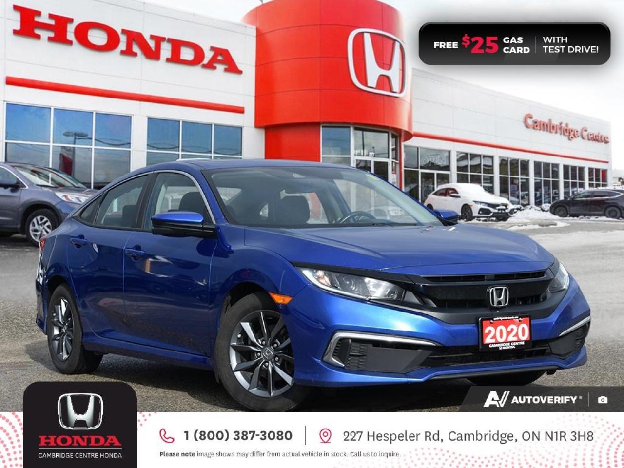 Used 2020 Honda Civic EX HEATED SEATS | REARVIEW CAMERA | APPLE CARPLAY™/ANDROID AUTO™ for sale in Cambridge, ON