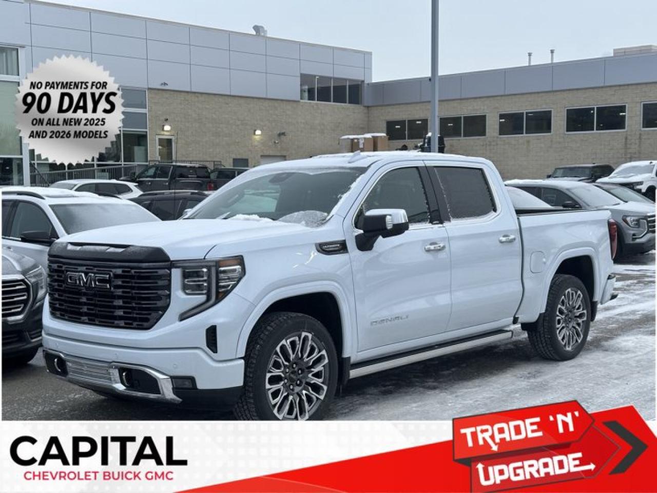 This GMC Sierra 1500 delivers a Gas V8 6.2L/376 engine powering this Automatic transmission. TRANSMISSION, 10-SPEED AUTOMATIC WITH ELECTRONIC PRECISION SHIFT, ELECTRONICALLY CONTROLLED with overdrive, and tow/haul mode and steering column paddle shifters. Includes Cruise Grade Braking and Powertrain Grade Braking (STD), REAR AXLE, 3.23 RATIO, PREMIUM FLOOR LINERS WITH REMOVABLE CARPET INSERT, FRONT.* This GMC Sierra 1500 Features the Following Options *LPO, GMC MULTIPRO TAILGATE STEP LIGHTS (dealer-installed), LPO, BODY COLOUR WHEEL ARCH MOULDINGS (dealer-installed), GVWR, 7100 LBS. (3221 KG) (STD), GLACIER WHITE TRICOAT, ENGINE, 6.2L ECOTEC3 V8 (420 hp [313 kW] @ 5600 rpm, 460 lb-ft of torque [624 Nm] @ 4100 rpm); featuring Dynamic Fuel Management (STD), ENGINE BLOCK HEATER, DENALI ULTIMATE PREFERRED EQUIPMENT GROUP includes standard equipment, 3 YEARS SIRIUSXM, Wireless, Apple CarPlay / Wireless Android Auto, Wireless Charging.* Visit Us Today *Stop by Capital Chevrolet Buick GMC Inc. located at 13103 Lake Fraser Drive SE, Calgary, AB T2J 3H5 for a quick visit and a great vehicle!