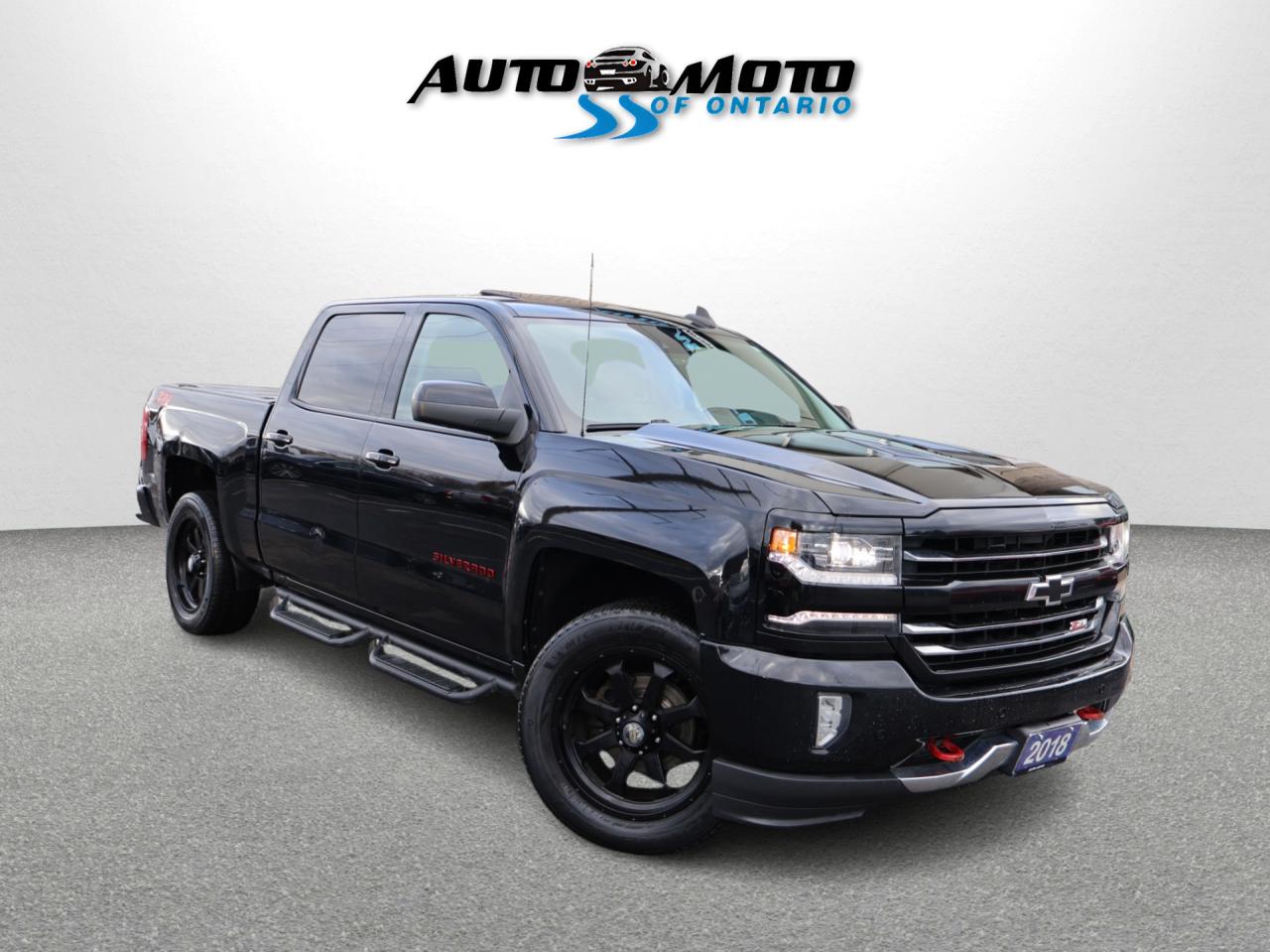 Used 2018 Chevrolet Silverado 1500 V8 LTZ-Z71 CREW 4WD CERTIFIED *ACCIDENT FREE* CAMERA NAV BLUETOOTH LEATHER HEATED SEATS SUNROOF CRUISE ALLOYS for sale in Burlington, ON