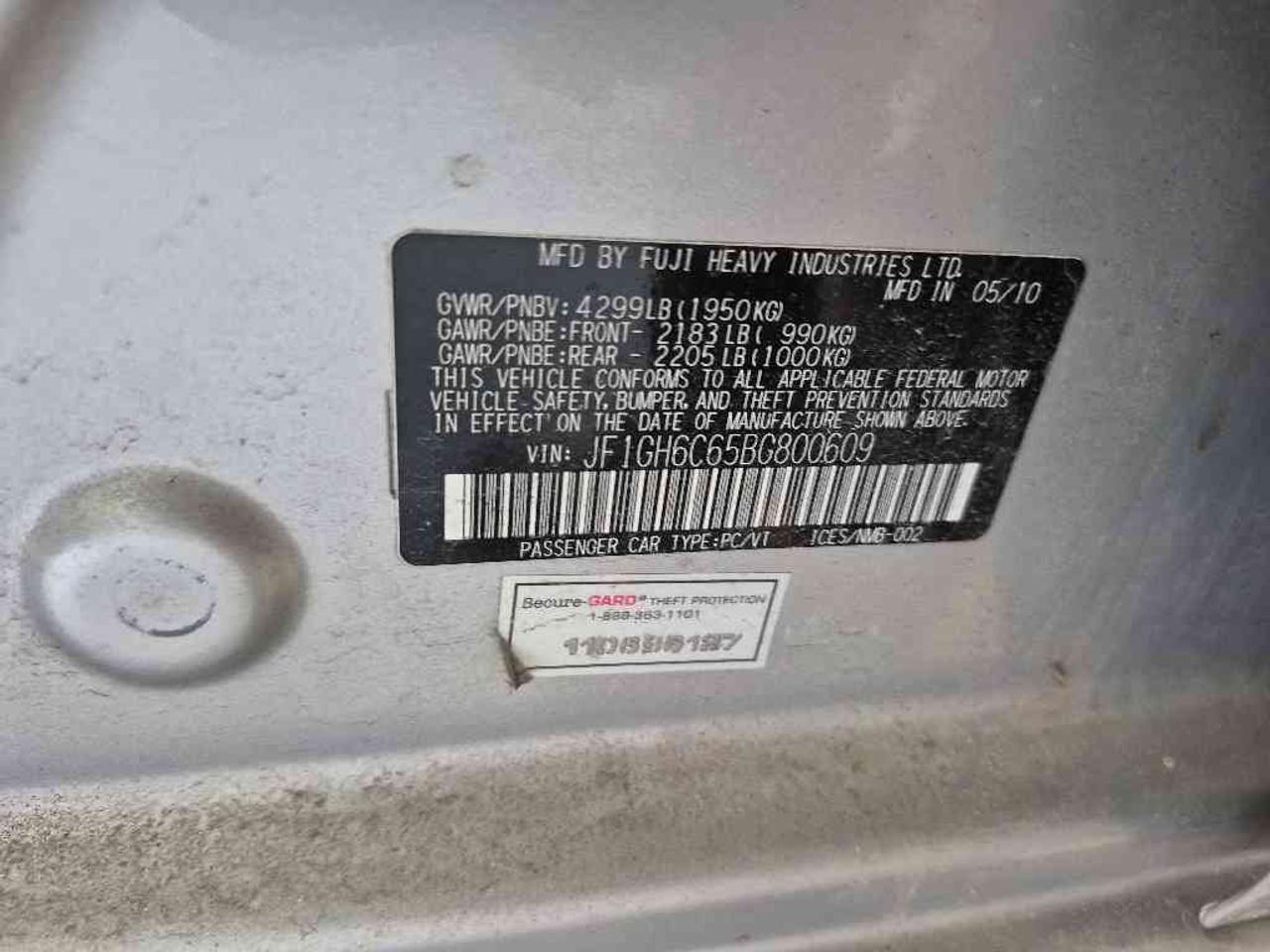 2011 Subaru Impreza 2.5i Photo