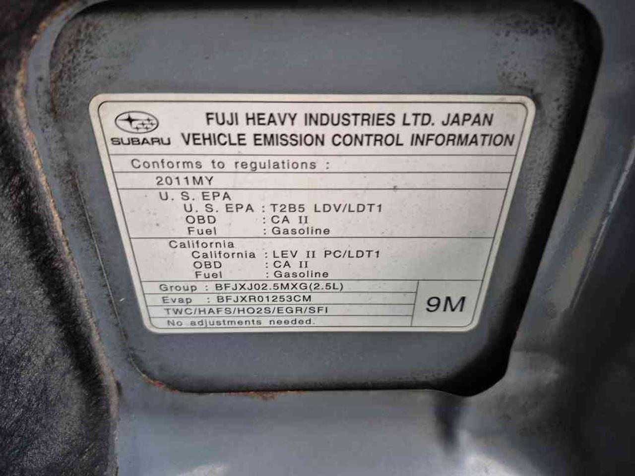 2011 Subaru Impreza 2.5i Photo