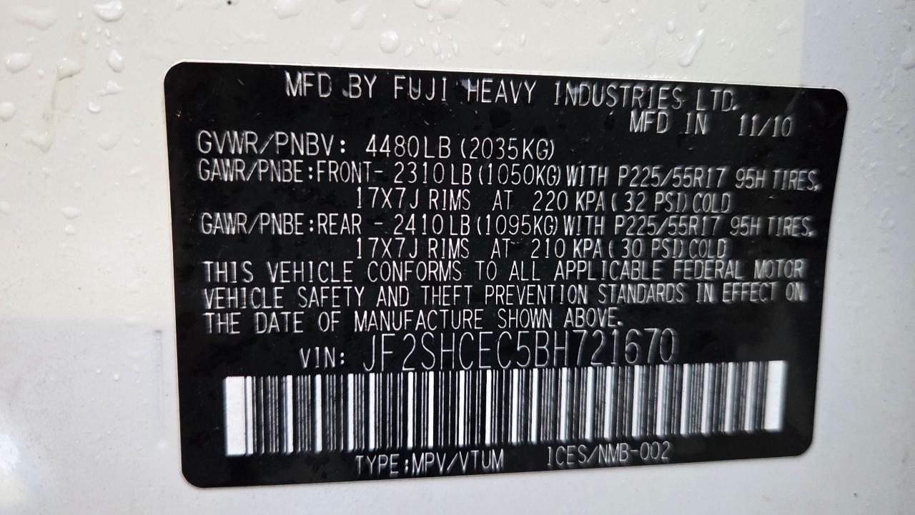 2011 Subaru Forester X Limited Winter tires/rims - Photo #21