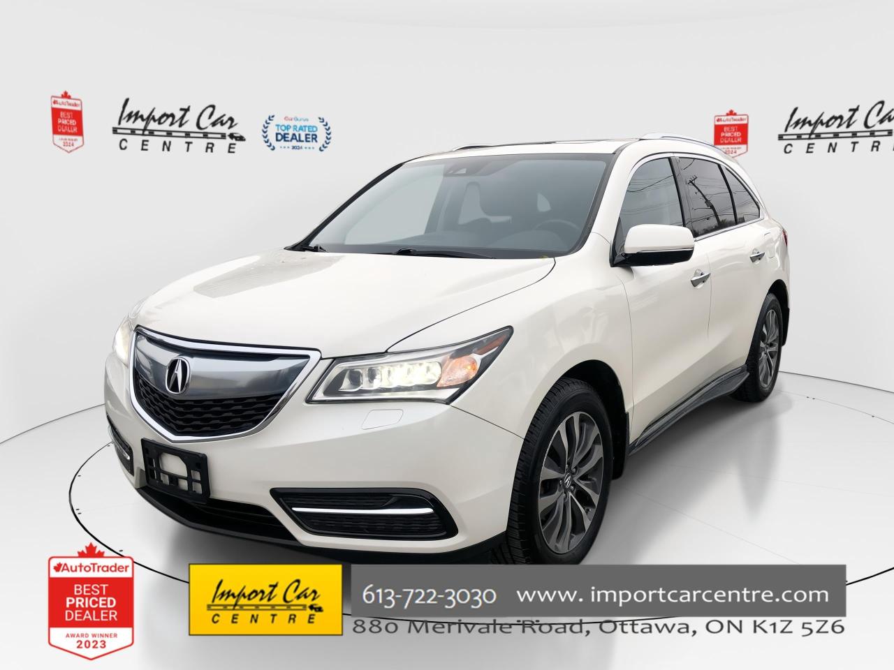 Used 2016 Acura MDX Navigation Package NAVIGATION PKG, LEATHER, ROOF, for sale in Ottawa, ON