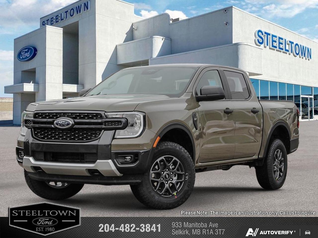 New 2025 Ford Ranger XLT  - Navigation -  Remote Start for sale in Selkirk, MB