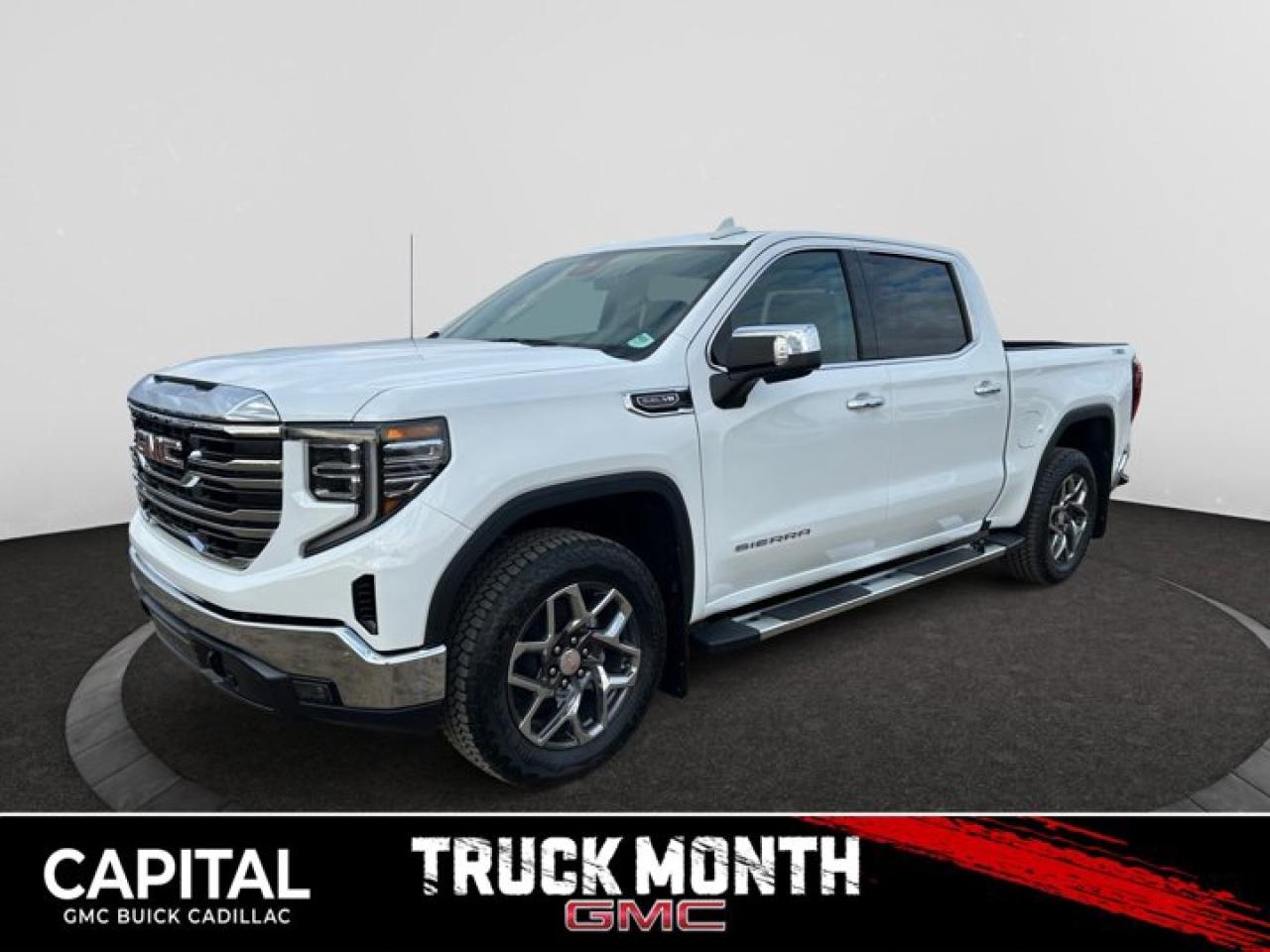 This 2026 GMC Sierra 1500 in Summit White is equipped with 4WD and Gas V8 5.3L/325 engine.The Next Generation Sierra redefines what it means to drive a pickup. The redesigned for 2019 Sierra 1500 boasts all-new proportions with a larger cargo box and cabin. It also shaves weight over the 2018 model through the use of a lighter boxed steel frame and extensive use of aluminum in the hood, tailgate, and doors.To help improve the hitching and towing experience, the available ProGrade Trailering System combines intelligent technologies to offer an in-vehicle Trailering App, a companion to trailering features in the myGMC app and multiple high-definition camera views.GMC has altered the pickup landscape with groundbreaking innovation that includes features such as available Rear Camera Mirror and available Multicolour Heads-Up Display that puts key vehicle information low on the windshield. Innovative safety features such as HD Surround Vision and Lane Change Alert with Side Blind Zone alert will also help you feel confident and in control in the Next Generation Seirra.Key features of the Sierra SLE and SLT include: Available GMC MultiPro Tailgate, Available Premium heated leather-appointed driver and front passenger seating, High -intensity LED headlamps, and Available ProGrade Trailering System.Check out this vehicles pictures, features, options and specs, and let us know if you have any questions. Helping find the perfect vehicle FOR YOU is our only priority.P.S...Sometimes texting is easier. Text (or call) 306-801-9090 for fast answers at your fingertips!Dealer License #914248Disclaimer: All prices are plus taxes & fees. See dealer for Details. Dealer Permit # 914248 See dealer for Details.
