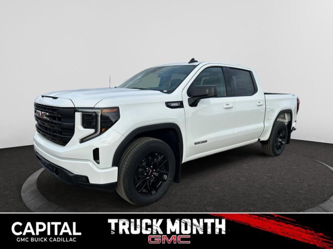 This 2026 GMC Sierra 1500 in Summit White is equipped with 4WD and Turbocharged Gas I4 2.7L/166 engine.The Next Generation Sierra redefines what it means to drive a pickup. The redesigned for 2019 Sierra 1500 boasts all-new proportions with a larger cargo box and cabin. It also shaves weight over the 2018 model through the use of a lighter boxed steel frame and extensive use of aluminum in the hood, tailgate, and doors.To help improve the hitching and towing experience, the available ProGrade Trailering System combines intelligent technologies to offer an in-vehicle Trailering App, a companion to trailering features in the myGMC app and multiple high-definition camera views.GMC has altered the pickup landscape with groundbreaking innovation that includes features such as available Rear Camera Mirror and available Multicolour Heads-Up Display that puts key vehicle information low on the windshield. Innovative safety features such as HD Surround Vision and Lane Change Alert with Side Blind Zone alert will also help you feel confident and in control in the Next Generation Seirra.Key features of the Sierra Elevation include: Monochromatic look with black grille and vertical recovery hooks, 20 gloss black painted-aluminum wheels, Available x31 Off-Road package with integrated dual exhaust and all-terrain tires, Keyless open and start, and LED cargo box lighting.Check out this vehicles pictures, features, options and specs, and let us know if you have any questions. Helping find the perfect vehicle FOR YOU is our only priority.P.S...Sometimes texting is easier. Text (or call) 306-801-9090 for fast answers at your fingertips!Dealer License #914248Disclaimer: All prices are plus taxes & fees. See dealer for Details. Dealer Permit # 914248 See dealer for Details.