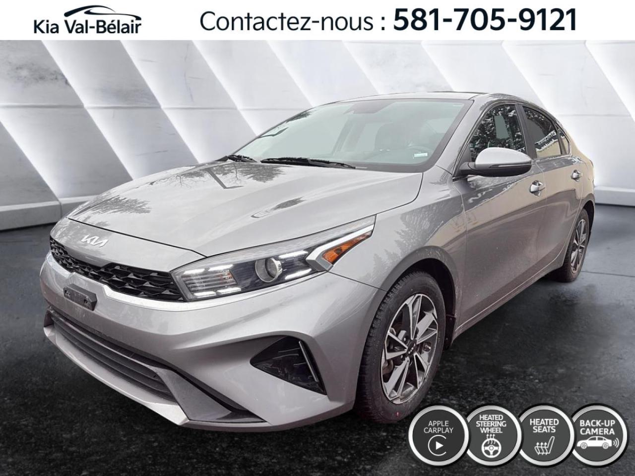Used 2022 Kia Forte EX *CAMÉRA *CARPLAY *SIÈGES/VOLANT CHAUFF *ANGLES MORTS for sale in Québec, QC